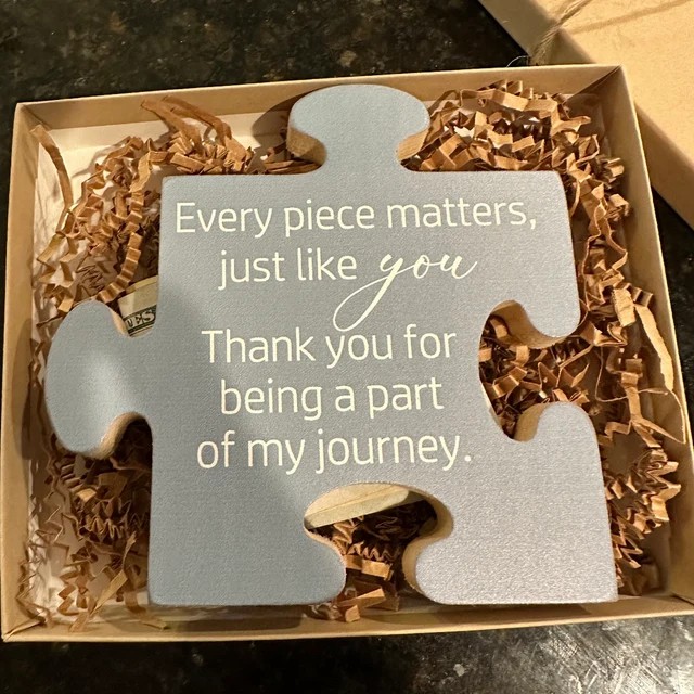 Puzzle Piece Thank You Gift Box
