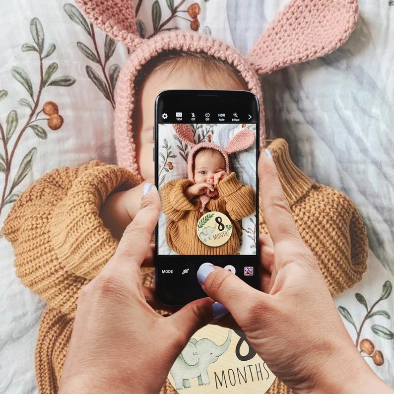 Hello World Monthly Milestone Cards-Newborn Baby Gift