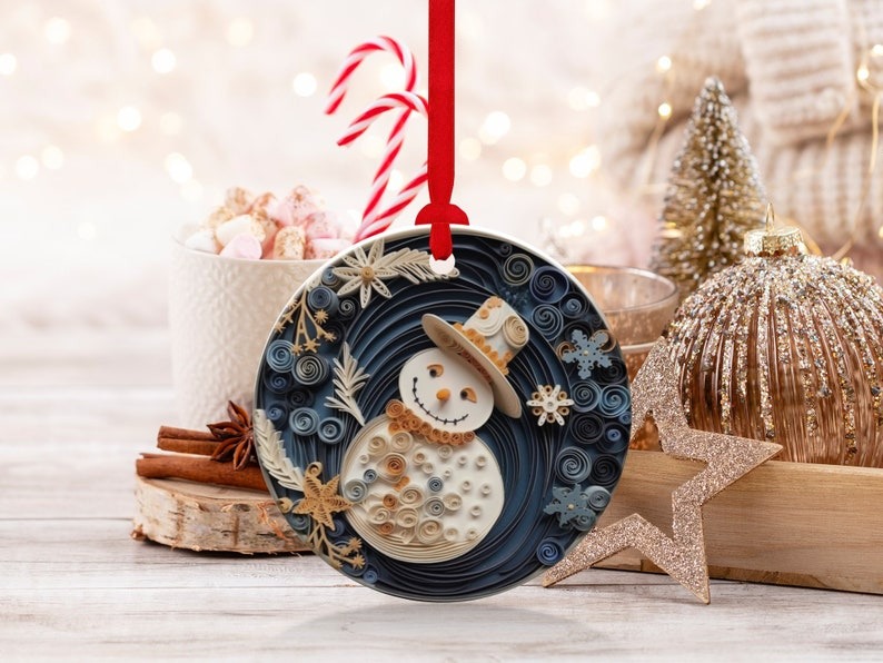 Exquisite Flat Quilling Christmas Ornaments