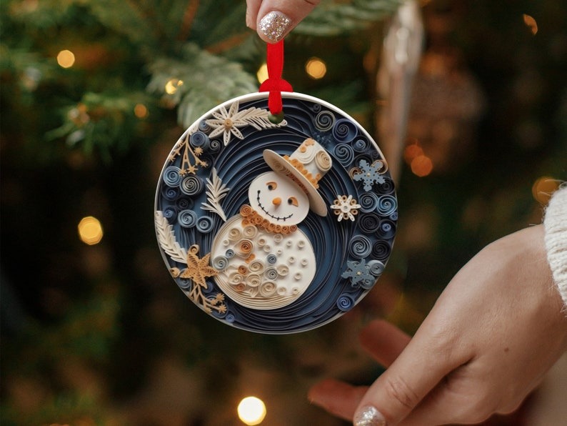 Exquisite Flat Quilling Christmas Ornaments