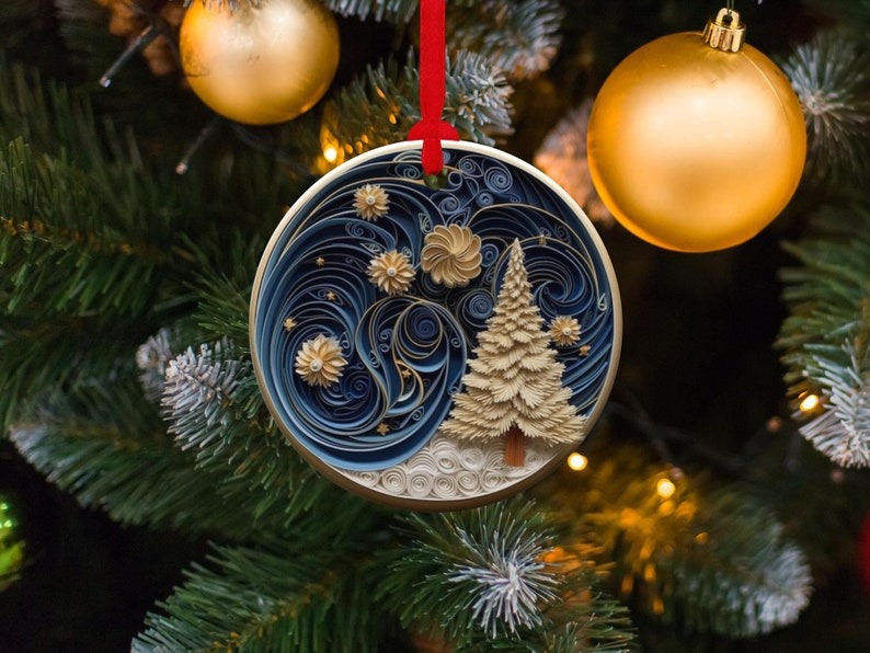 Exquisite Flat Quilling Christmas Ornaments