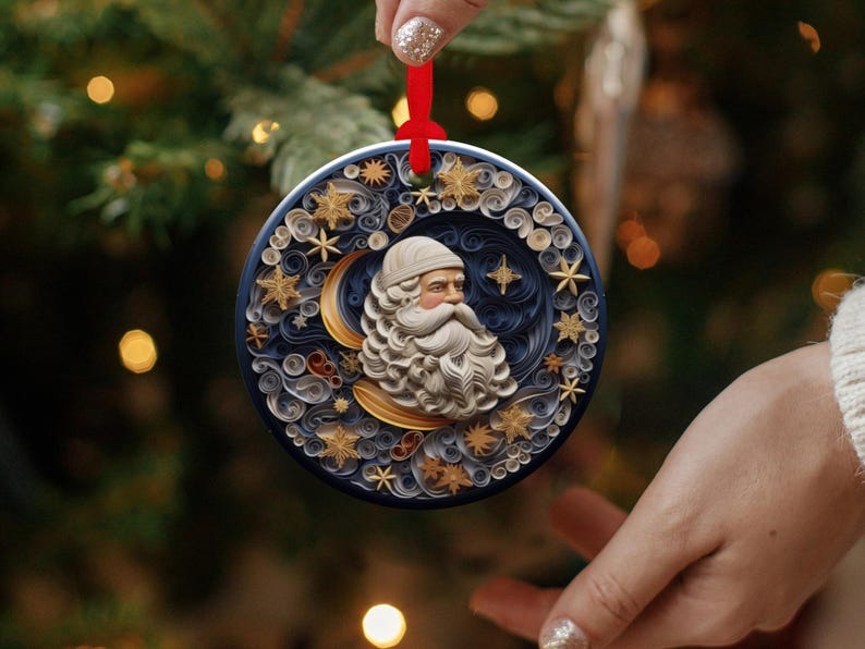 Exquisite Flat Quilling Christmas Ornaments