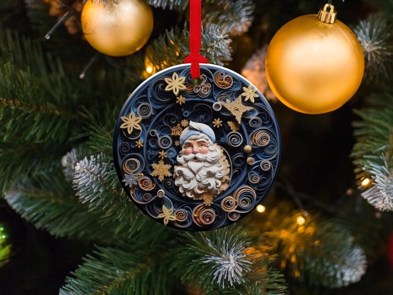 Exquisite Flat Quilling Christmas Ornaments
