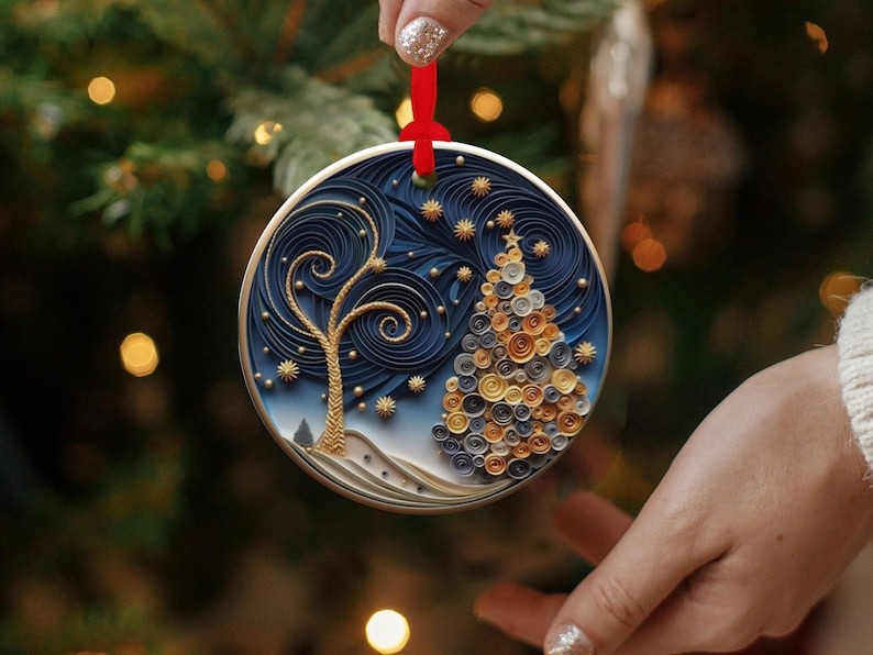 Exquisite Flat Quilling Christmas Ornaments