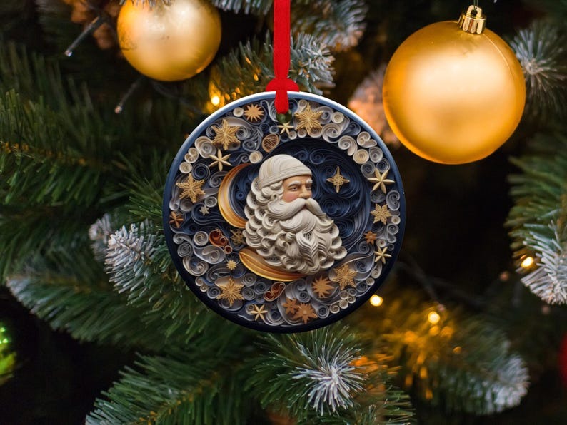 Exquisite Flat Quilling Christmas Ornaments