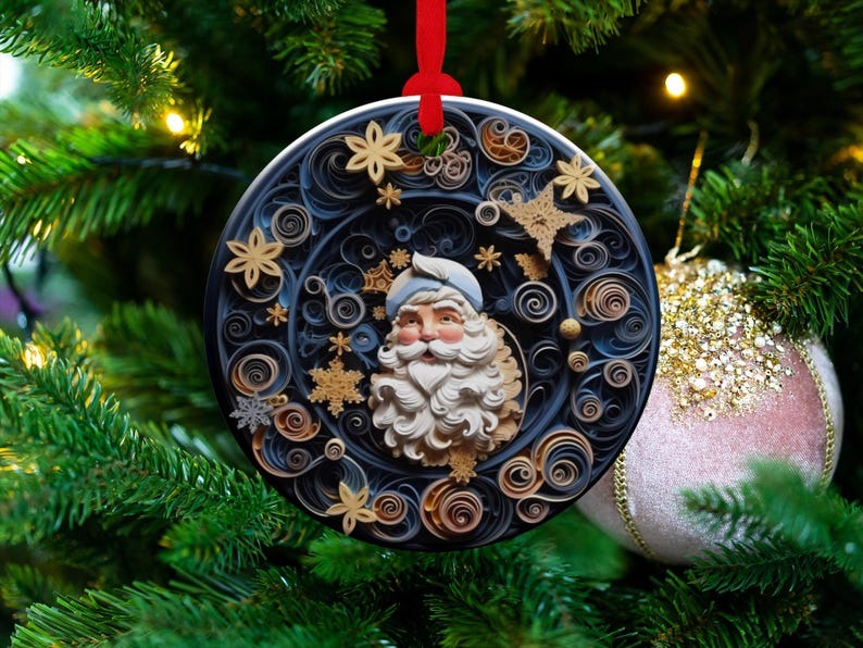 Exquisite Flat Quilling Christmas Ornaments