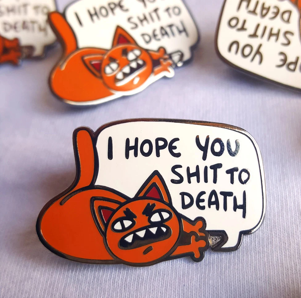 Angry Cat Enamel Pin