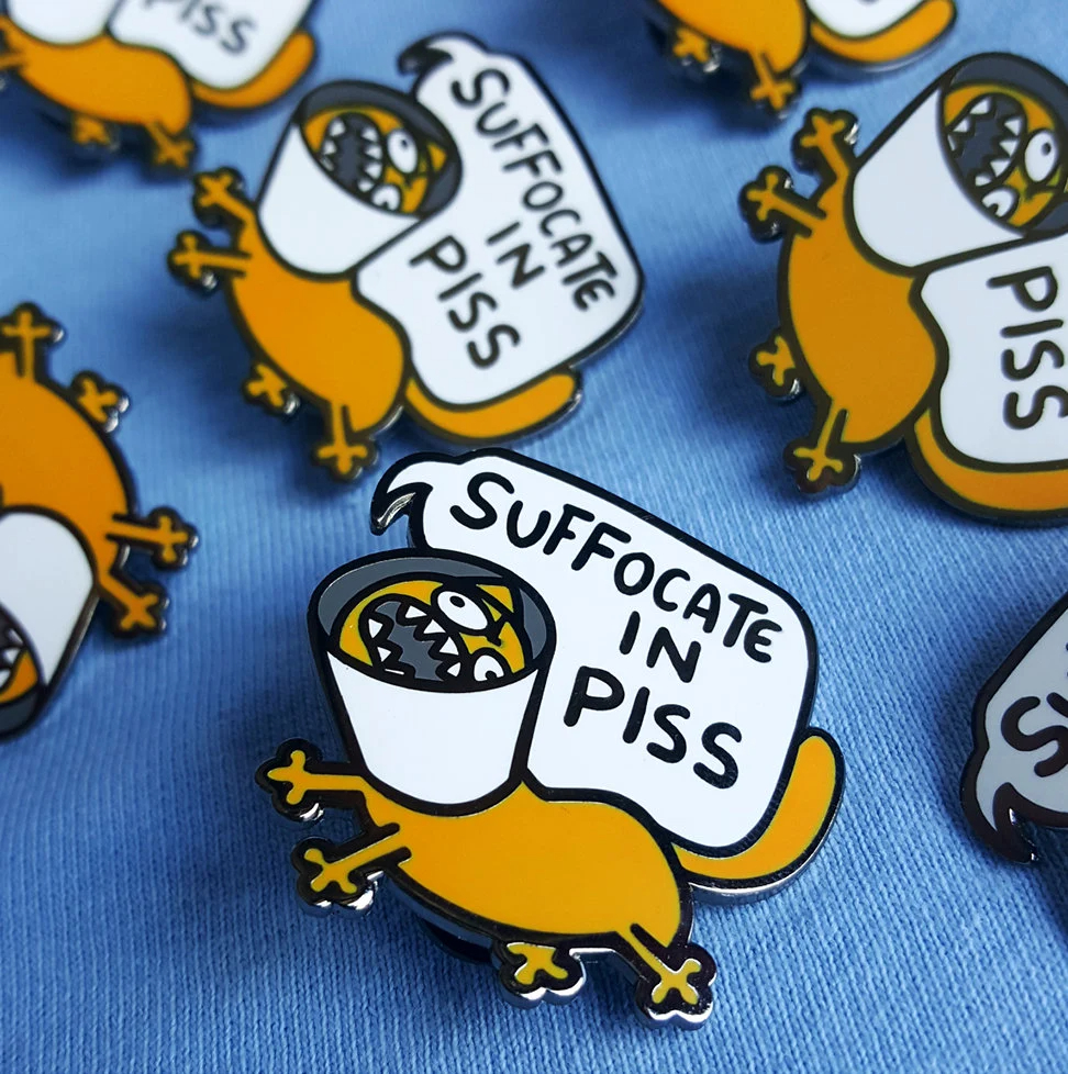 Angry Cat Enamel Pin