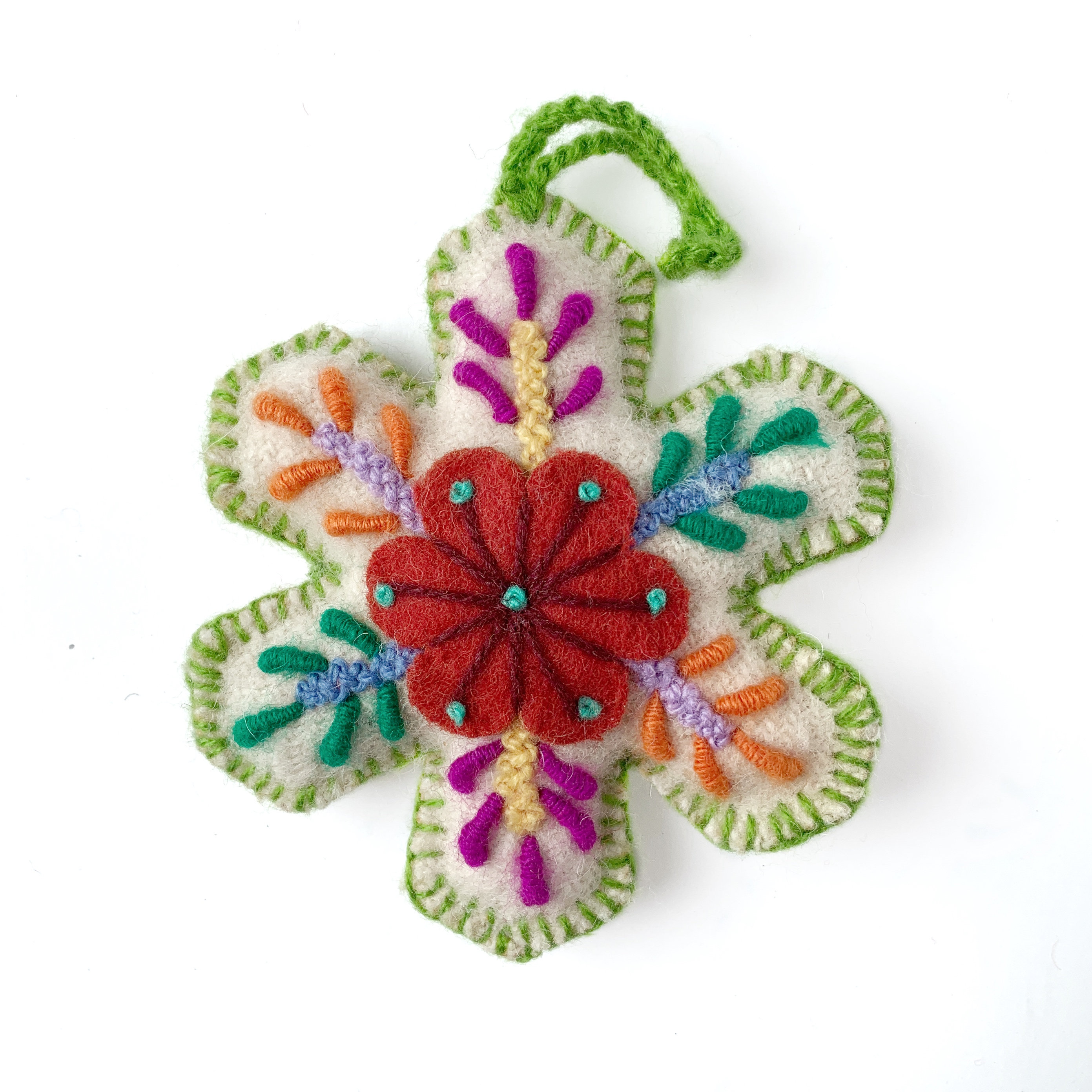 ✨Snowflake Embroidered Wool Christmas Ornament✨
