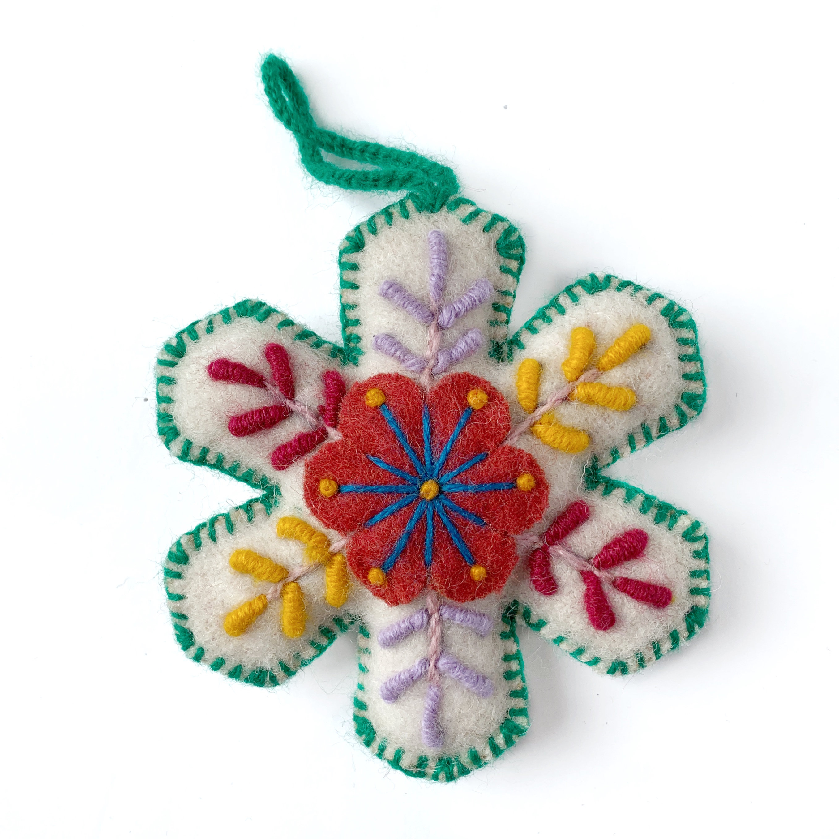 ✨Snowflake Embroidered Wool Christmas Ornament✨