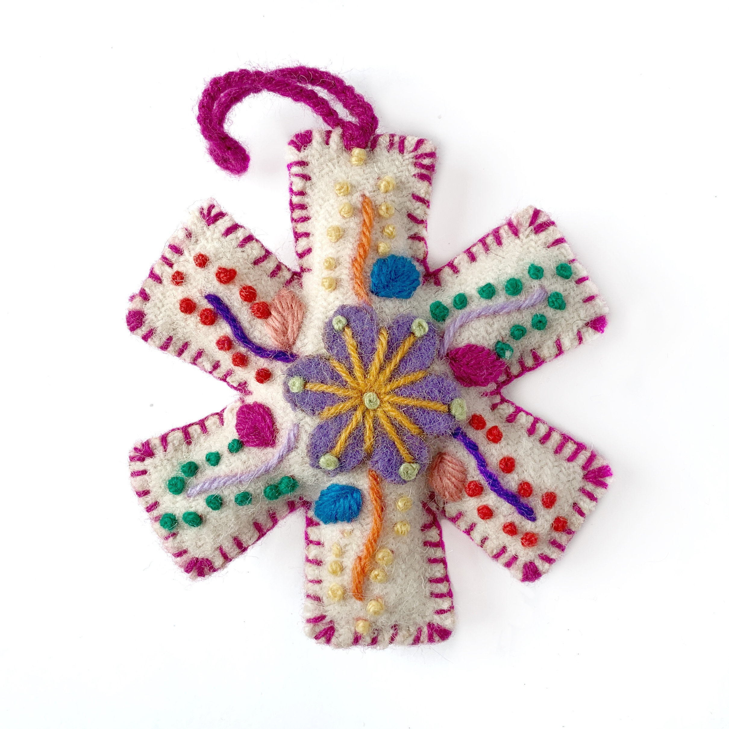 ✨Snowflake Embroidered Wool Christmas Ornament✨