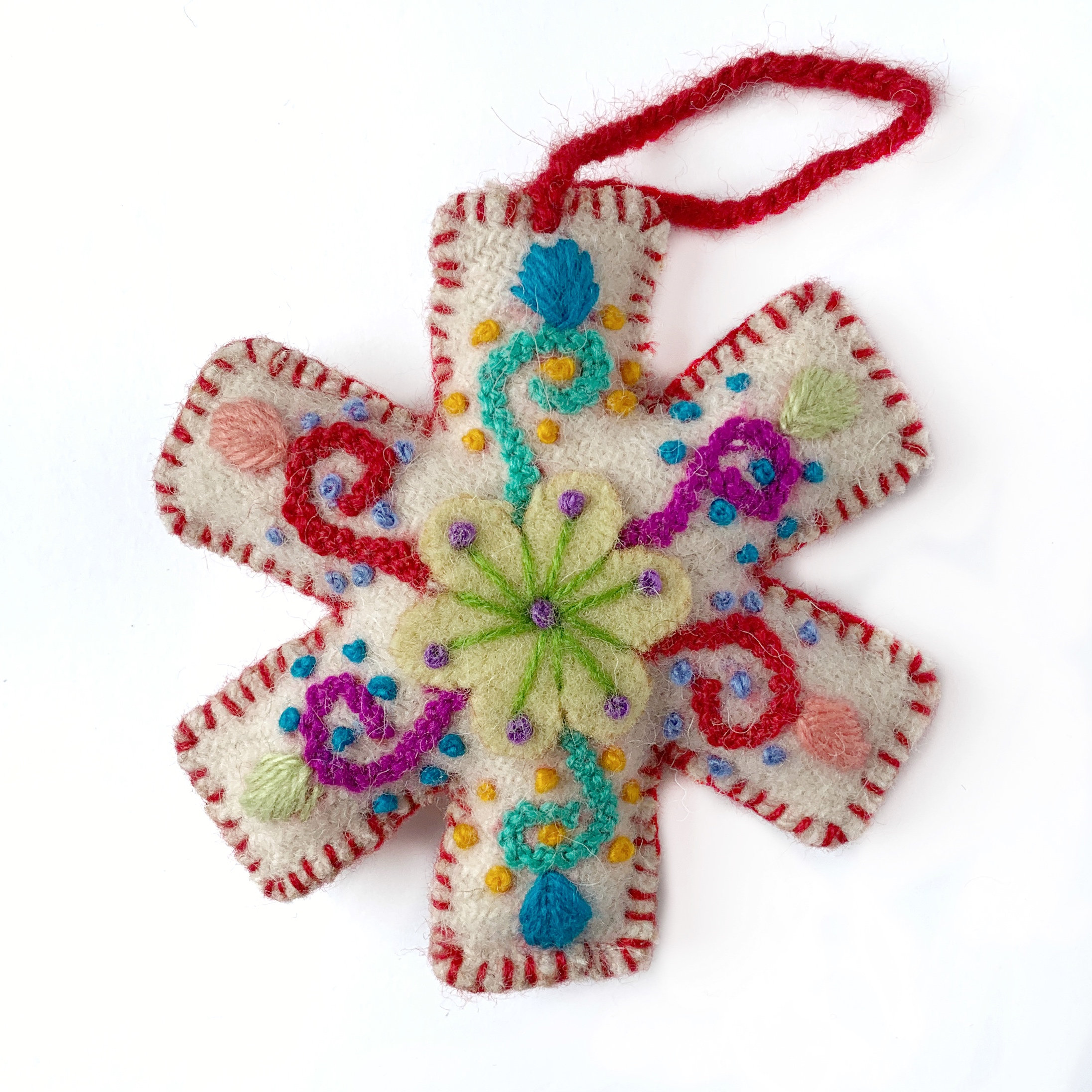 ✨Snowflake Embroidered Wool Christmas Ornament✨