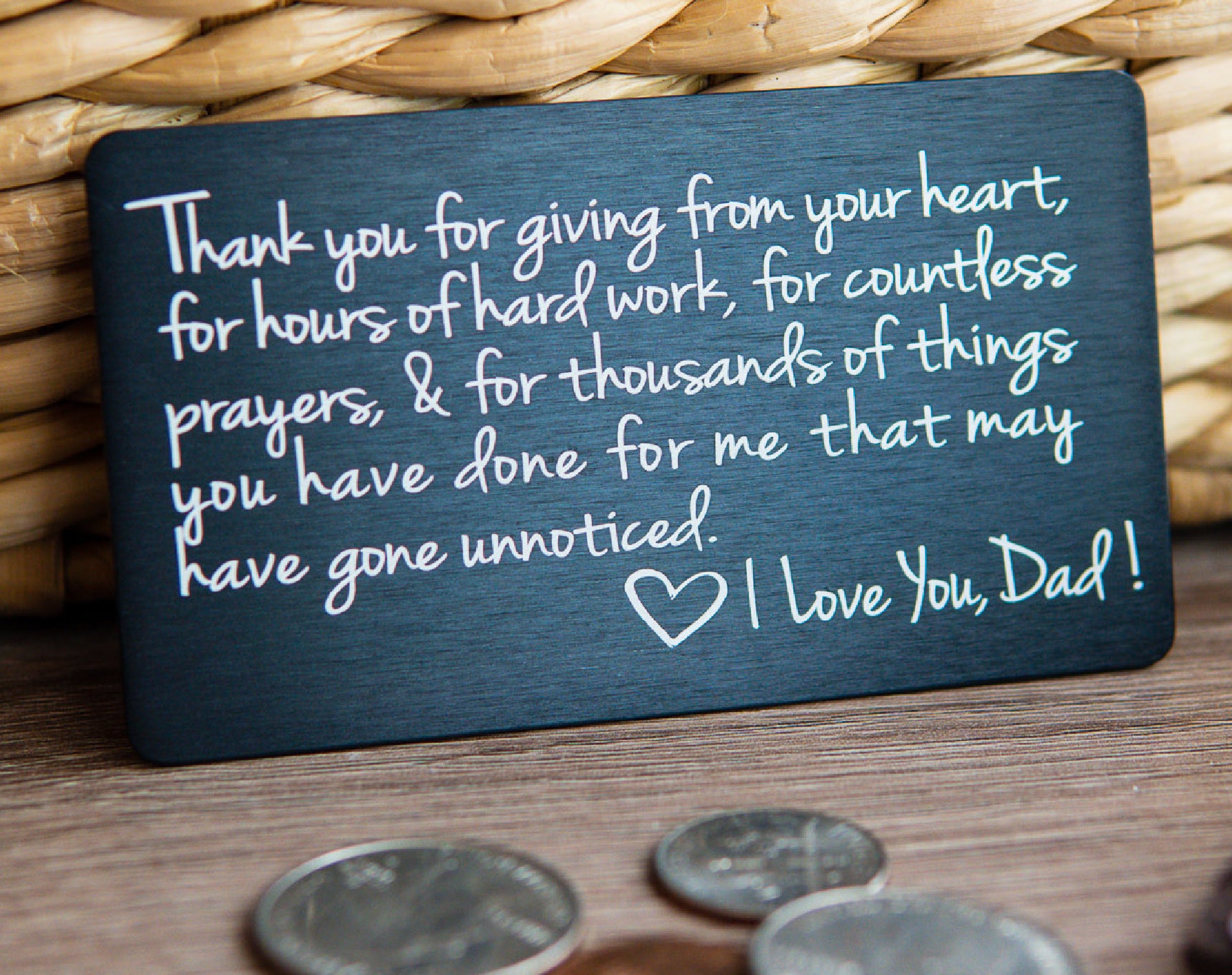 Father’s Day Gift，Wallet Card for Dad