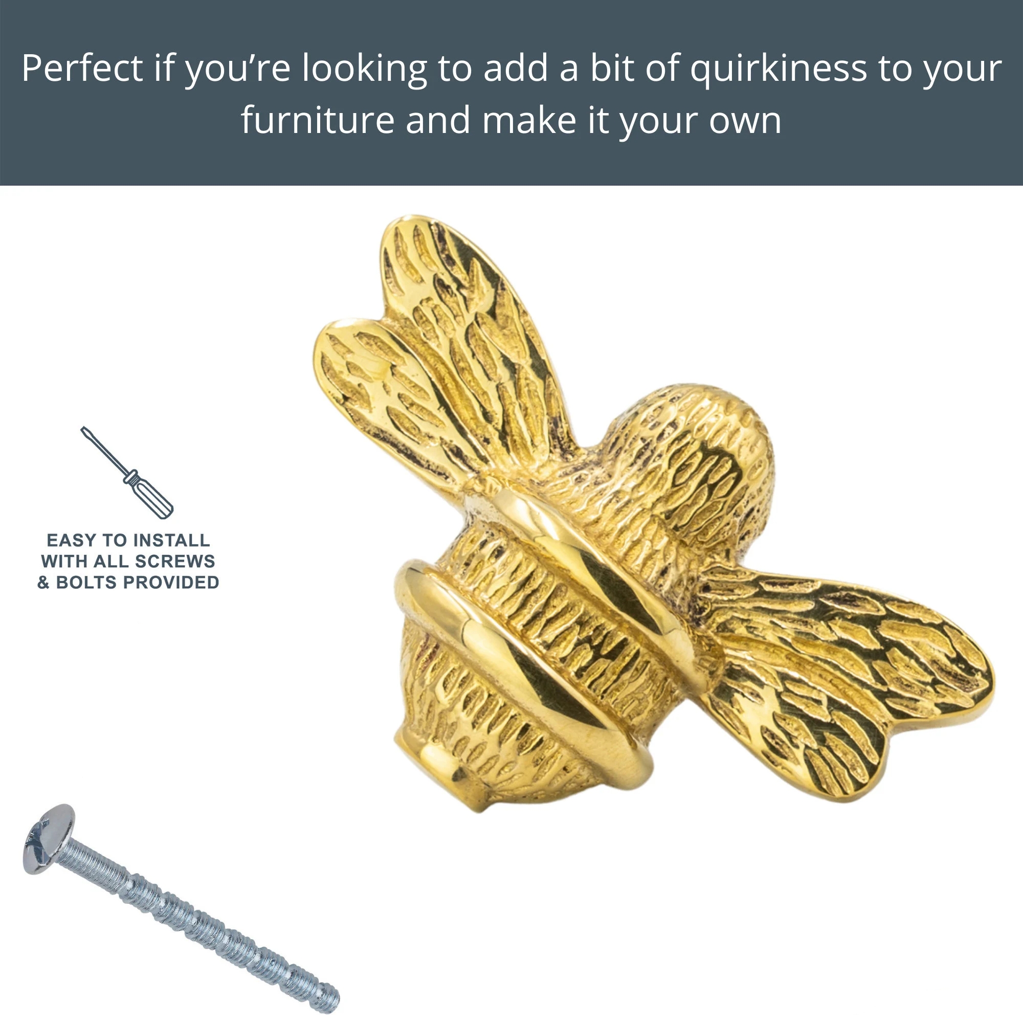 Bee Drawer Handle Solid 