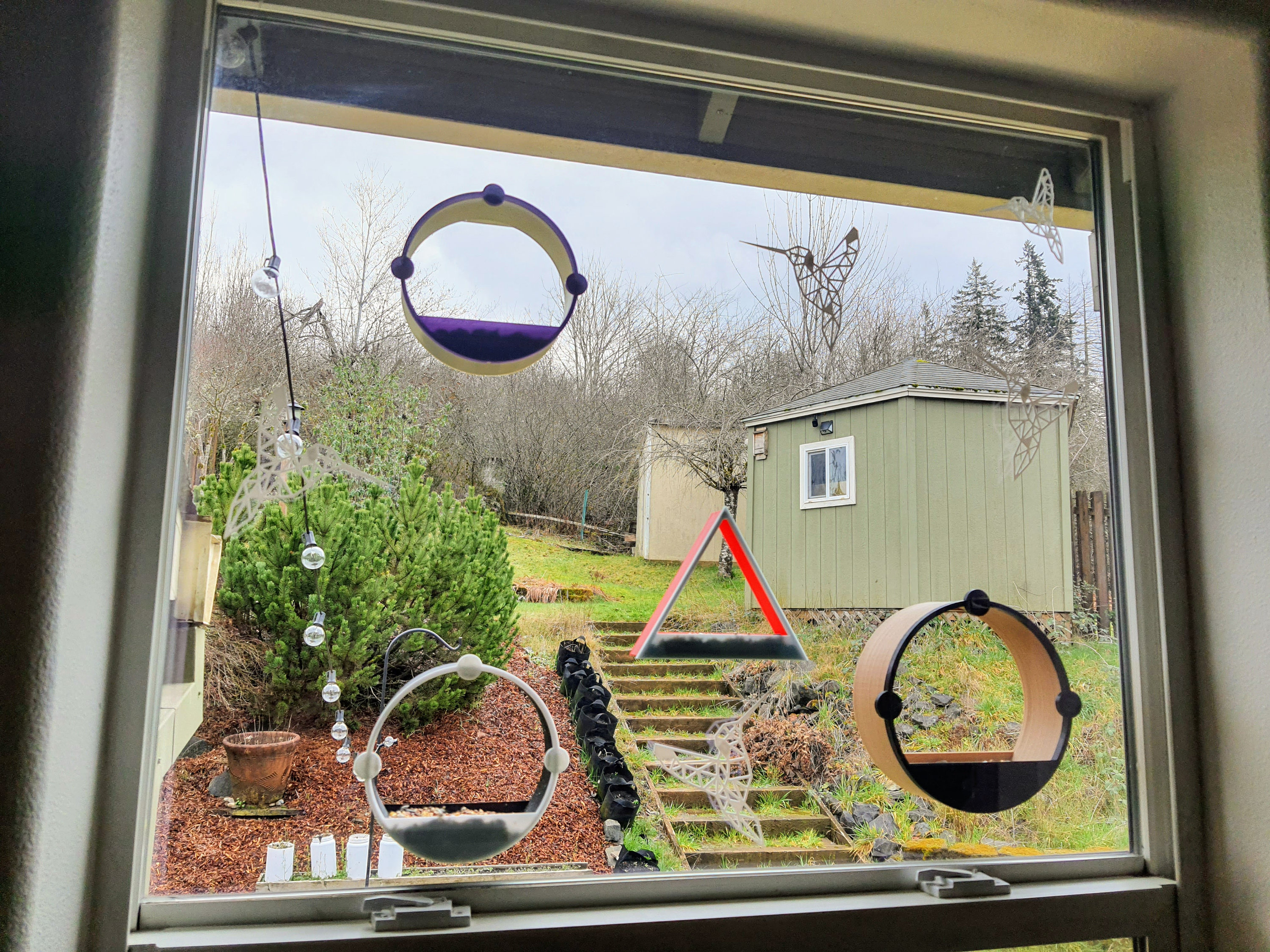 Window Bird Feeder House 