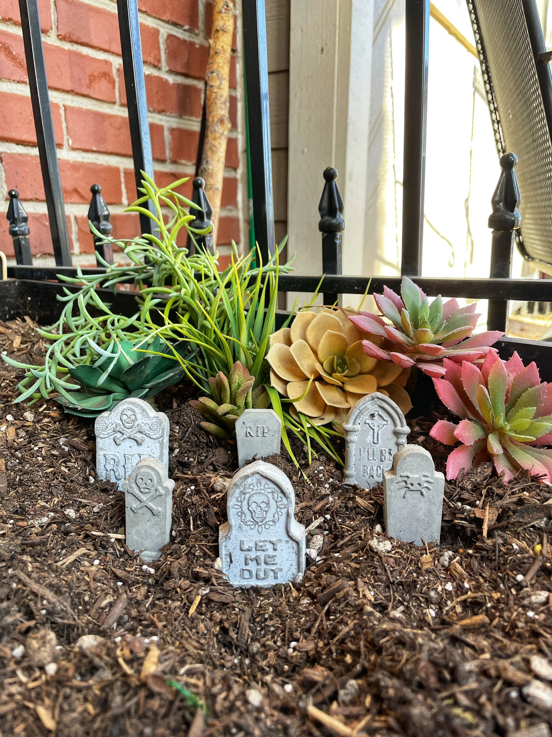 Mini Tombstones Concrete Garden Decorations