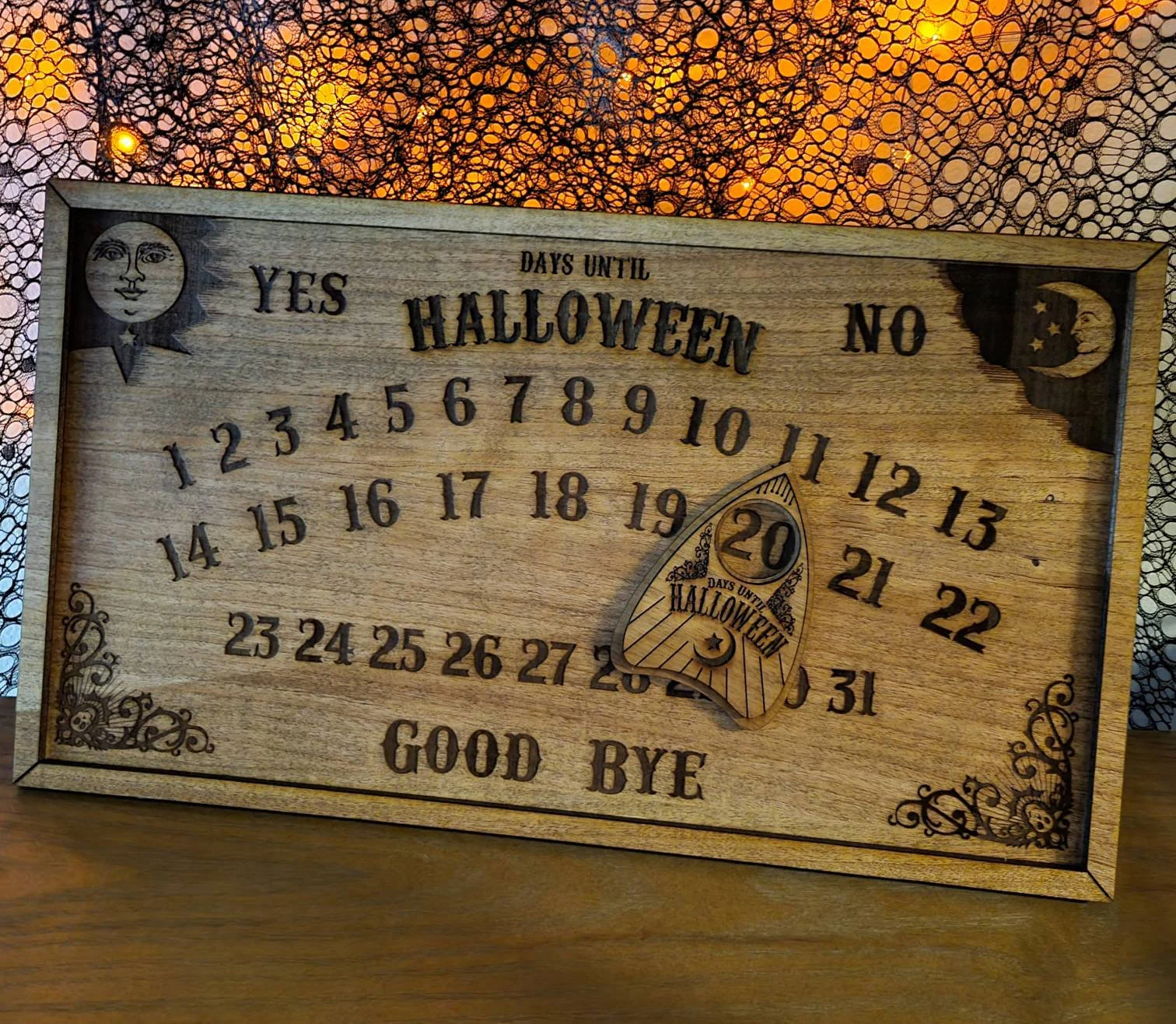 Halloween Countdown Board with Magnetic Pieces