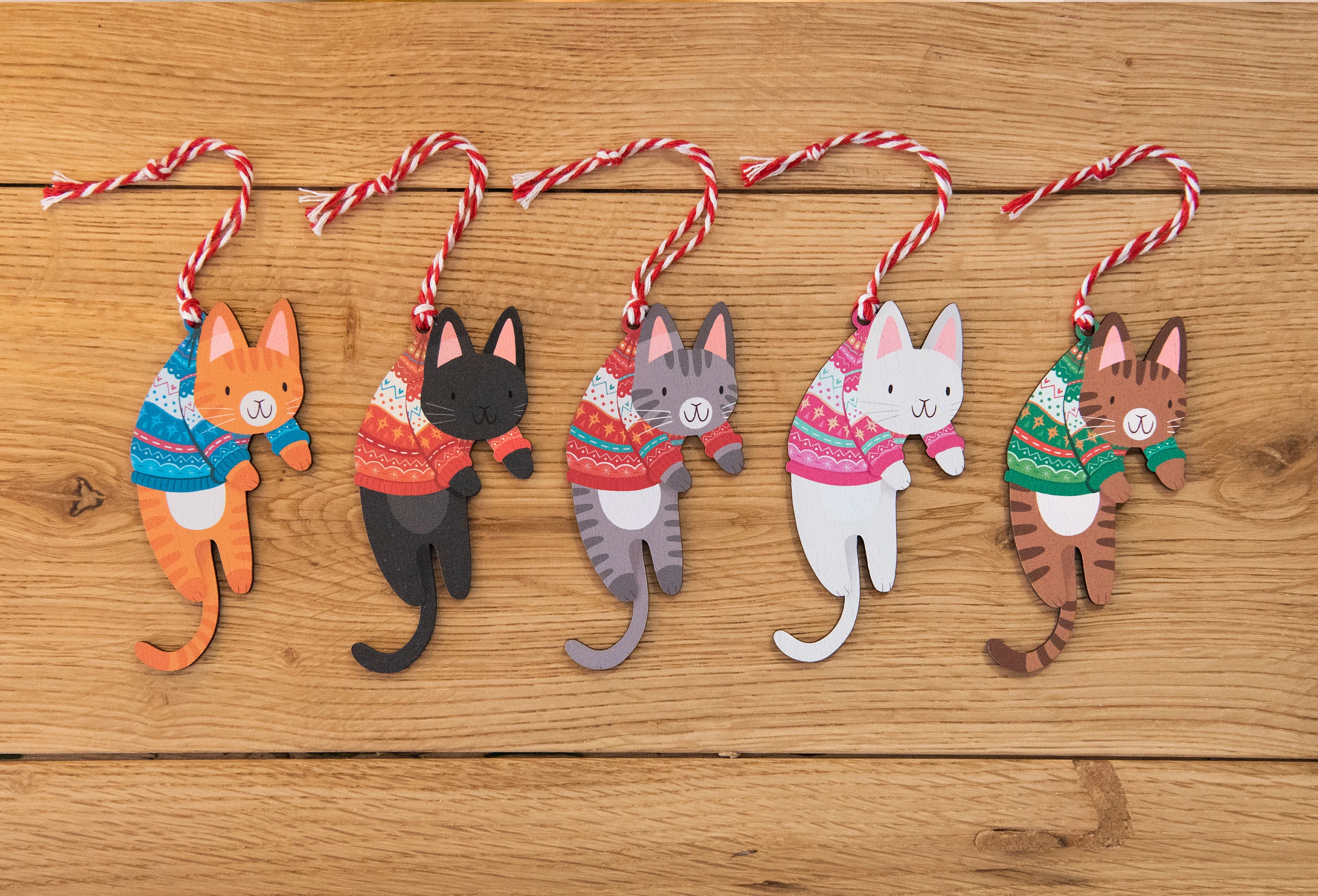 ✨Hanging Christmas Cats Decorations - Festive Feline Ornaments✨