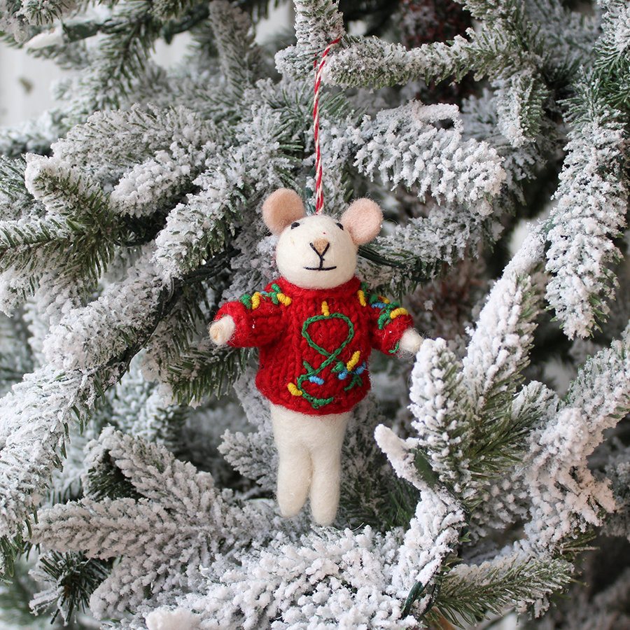 Ugly Sweater Mouse Ornaments Christmas Edition