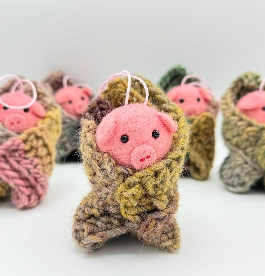 🎄 Handmade Pig in Blankets Christmas Tree Ornament 🎄