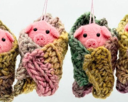 🎄 Handmade Pig in Blankets Christmas Tree Ornament 🎄
