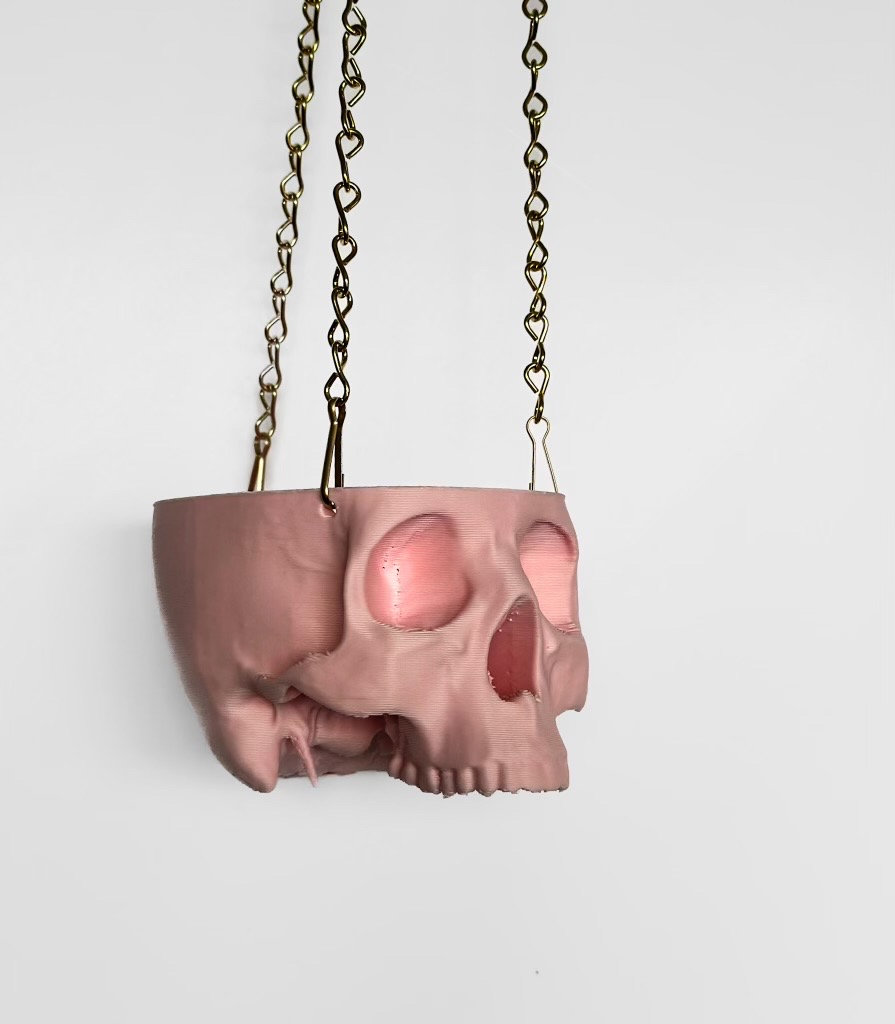 Halloween Decor，Hanging Planter Skull