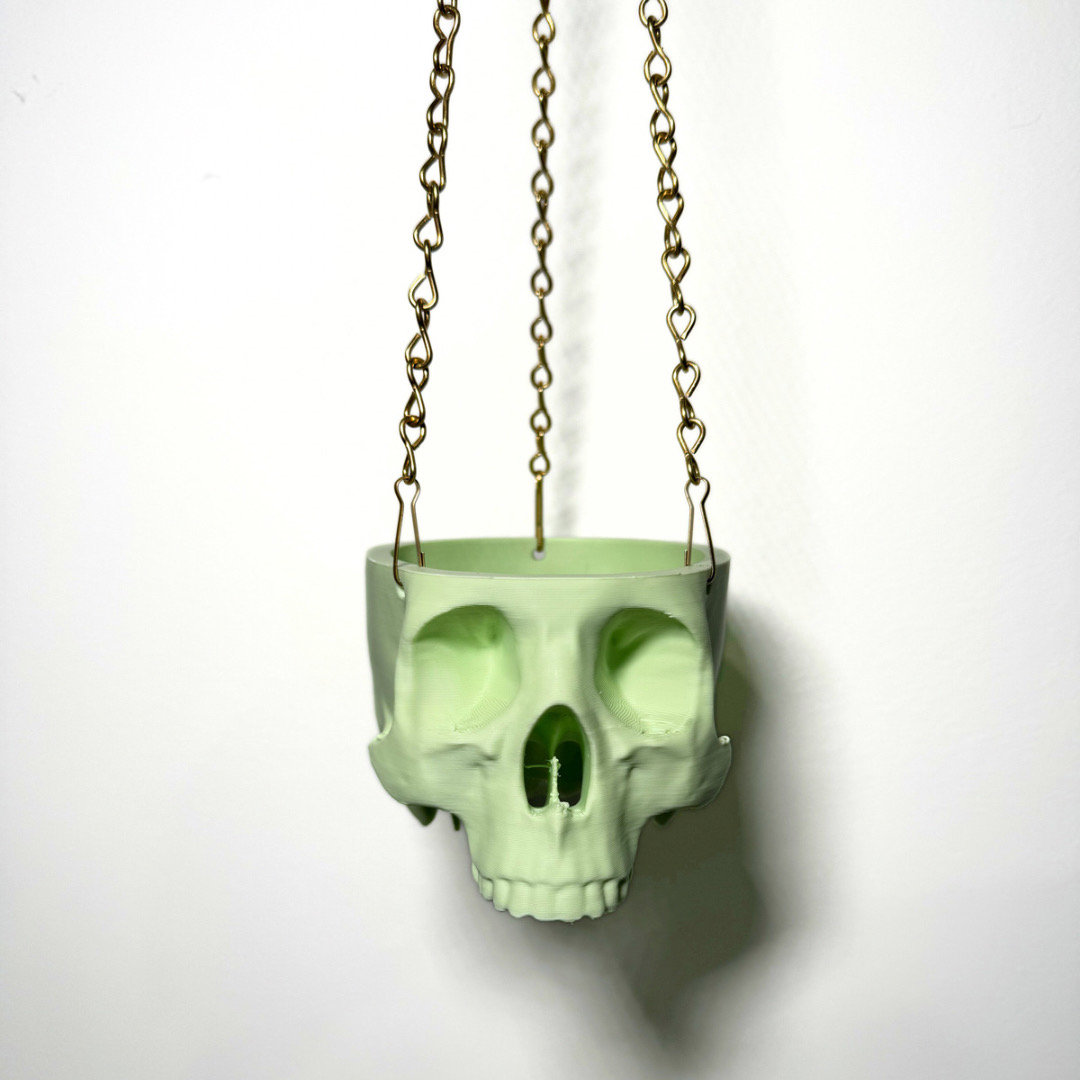 Halloween Decor，Hanging Planter Skull