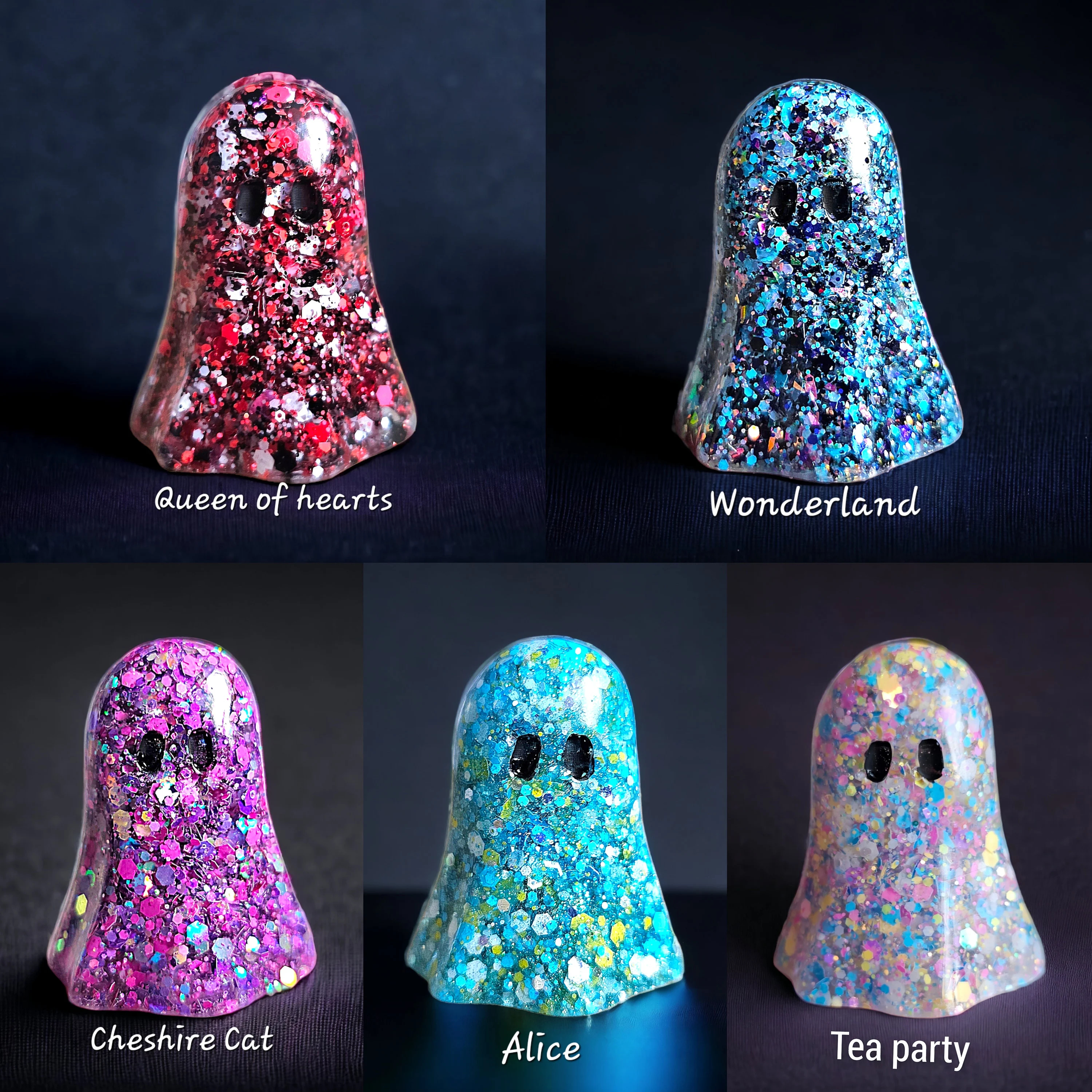 👻Halloween decoration，Resin Glitter Ghosts