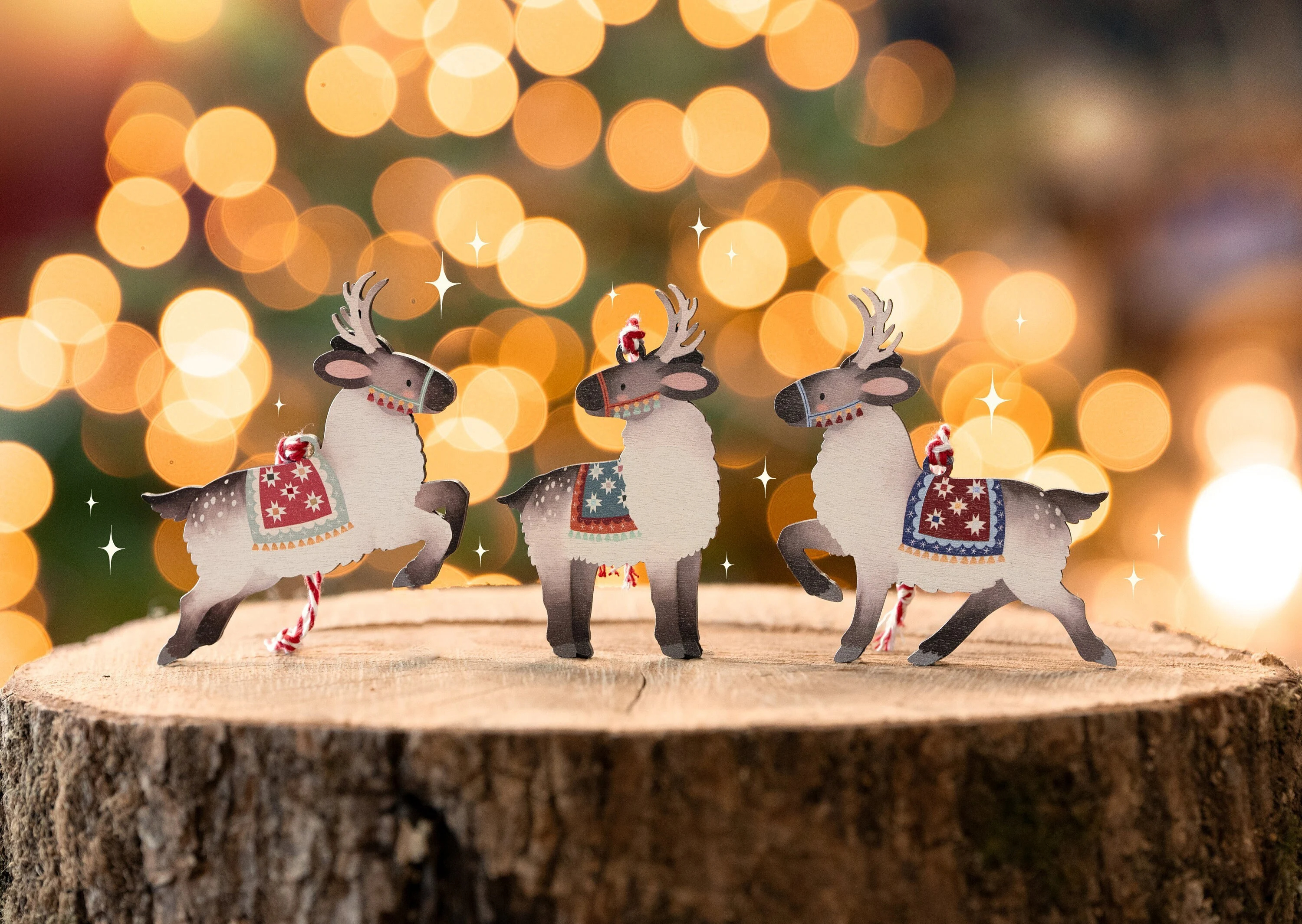 ✨Wooden Cute Animal Christmas Decorations✨