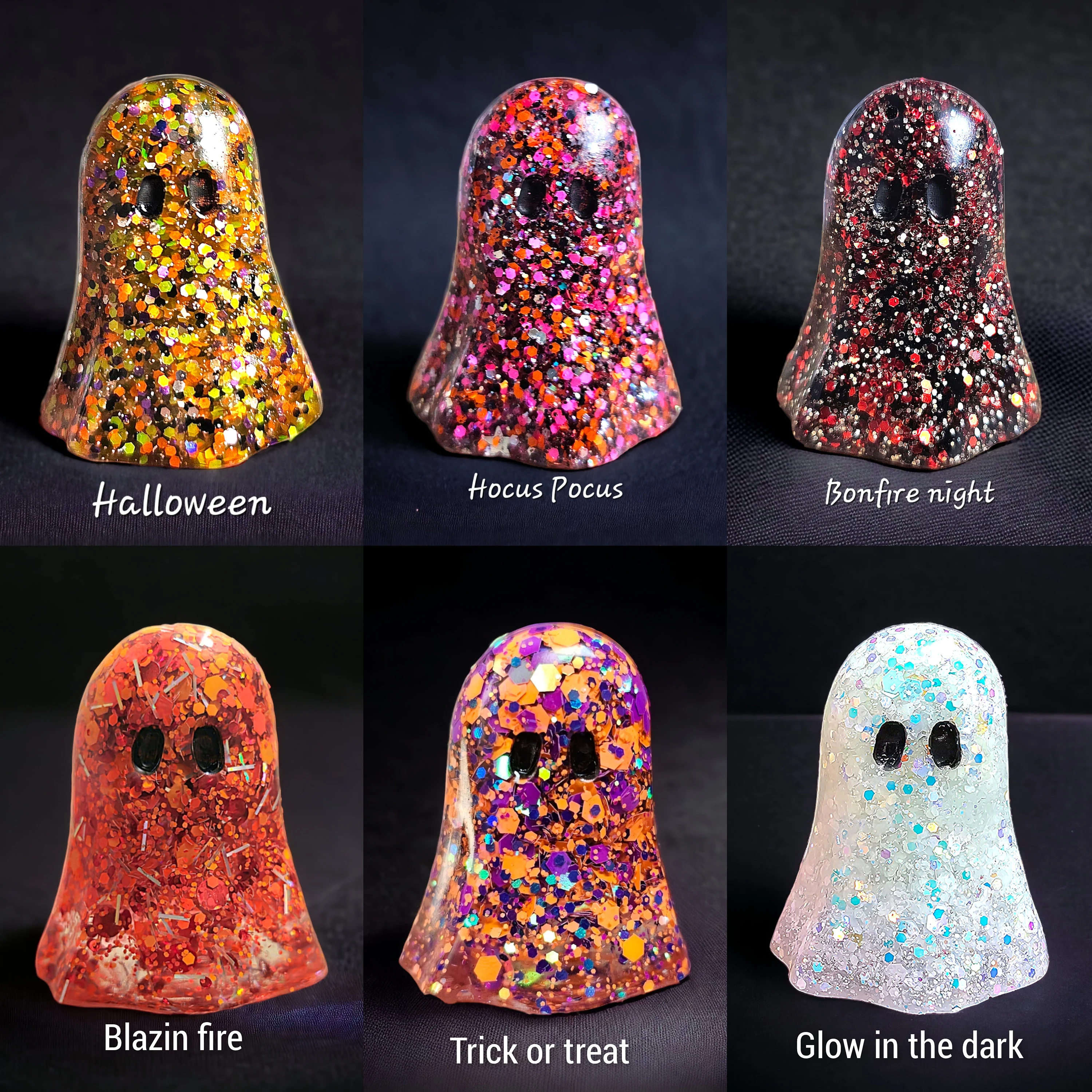 👻Halloween decoration，Resin Glitter Ghosts
