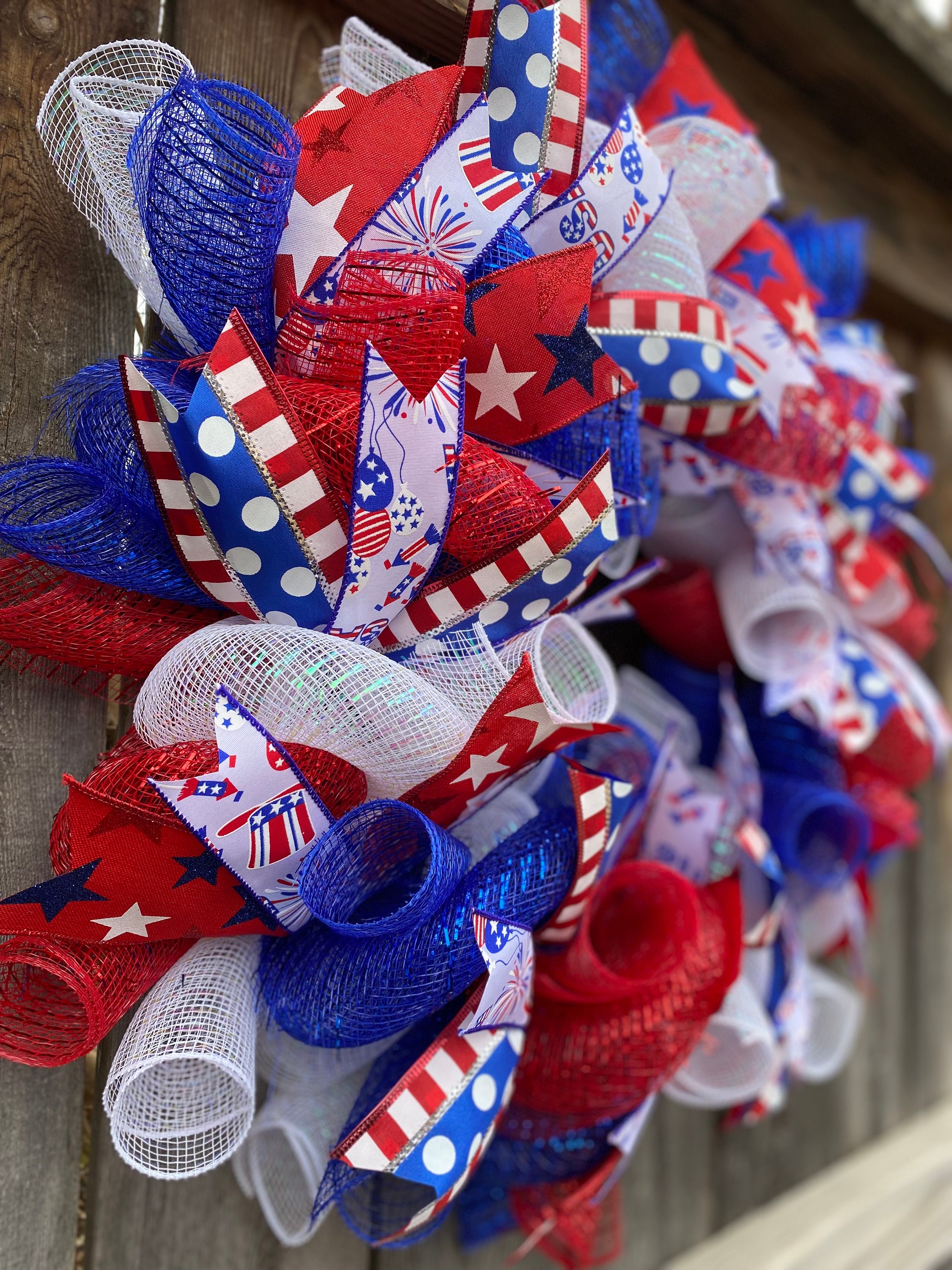 Independence Day，2024 Red White and Blue Wreath 