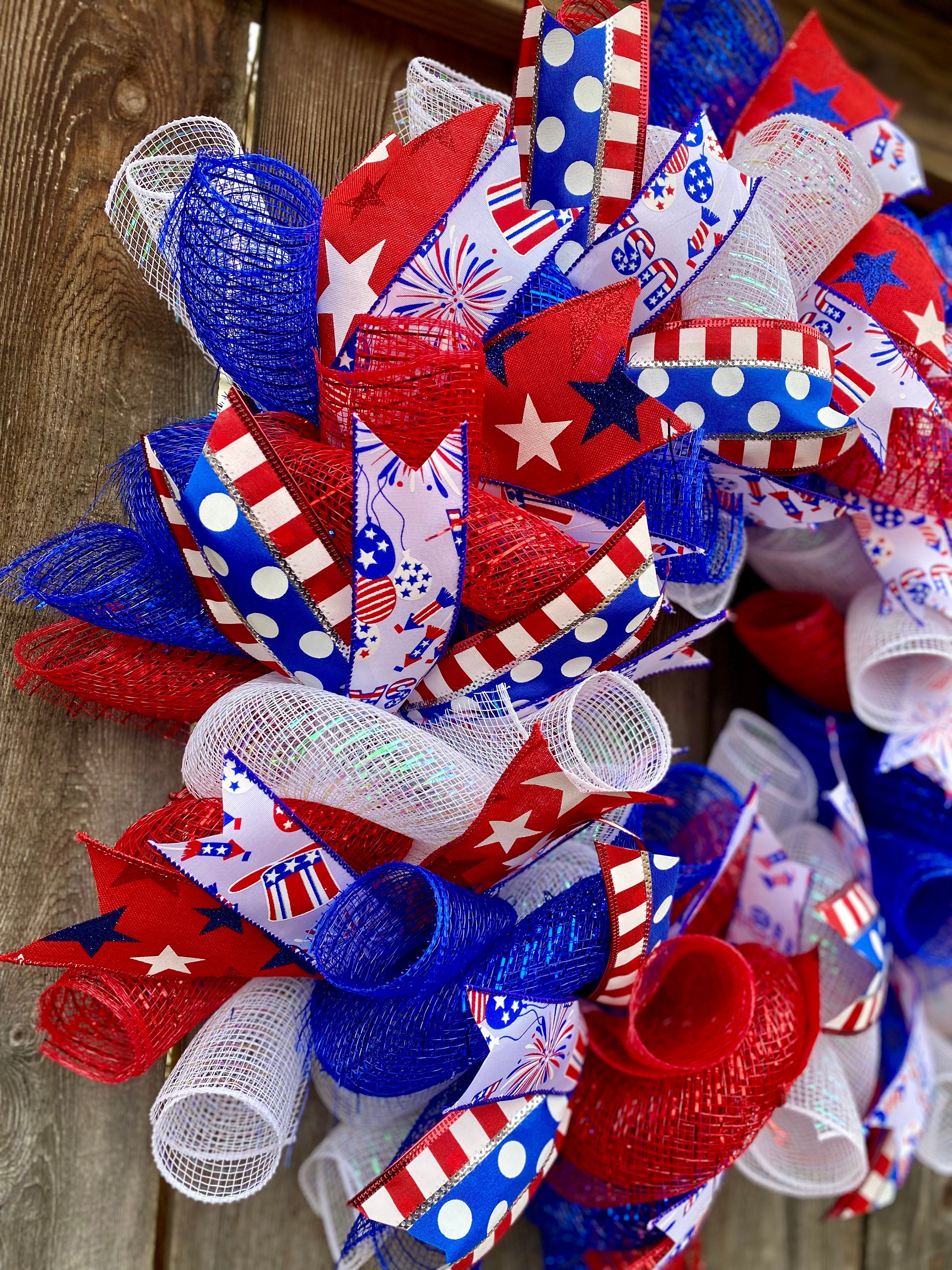 Independence Day，2024 Red White and Blue Wreath 