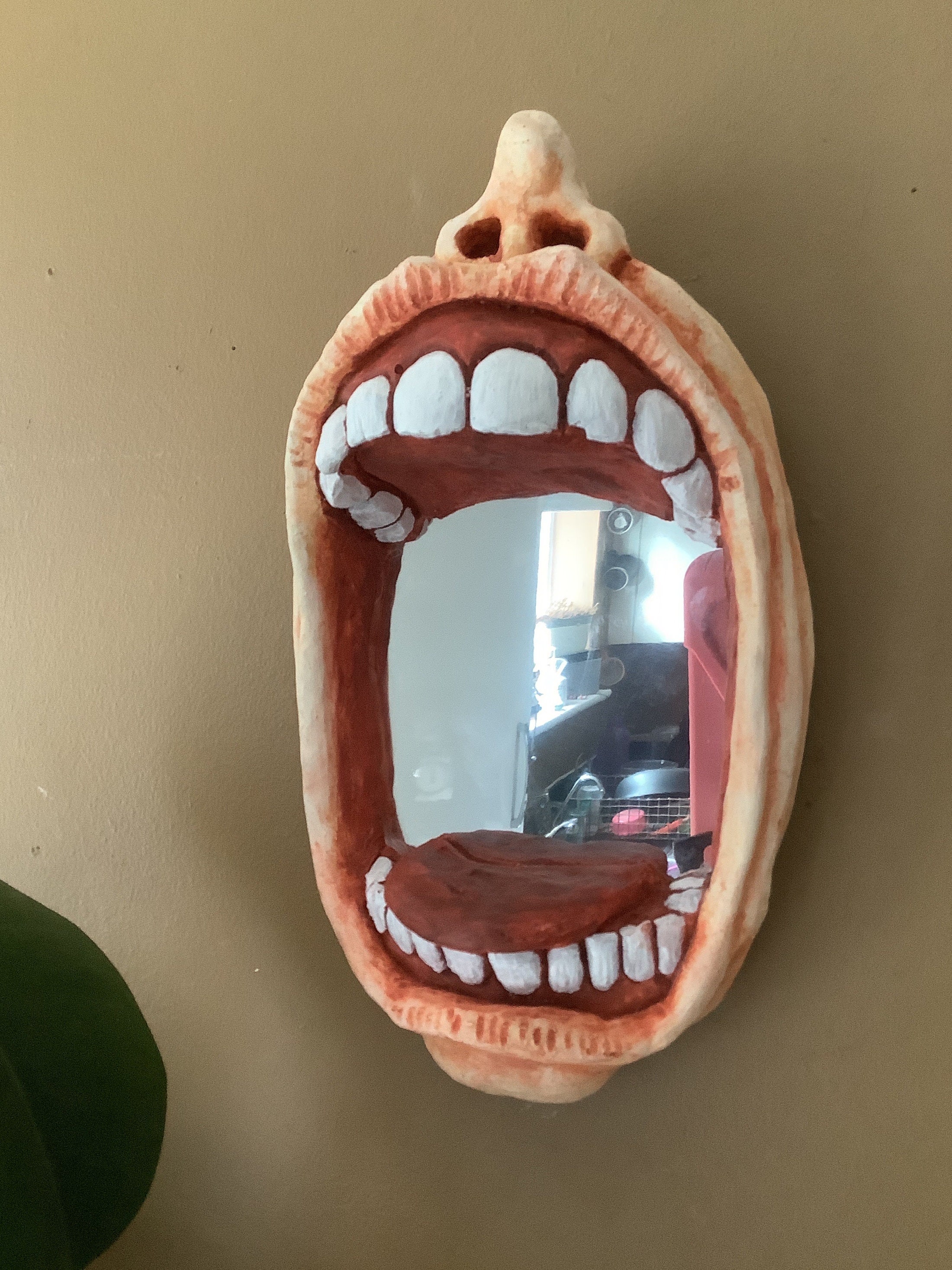 Funny Gothic Gaping Gob  Acrylic Mirror