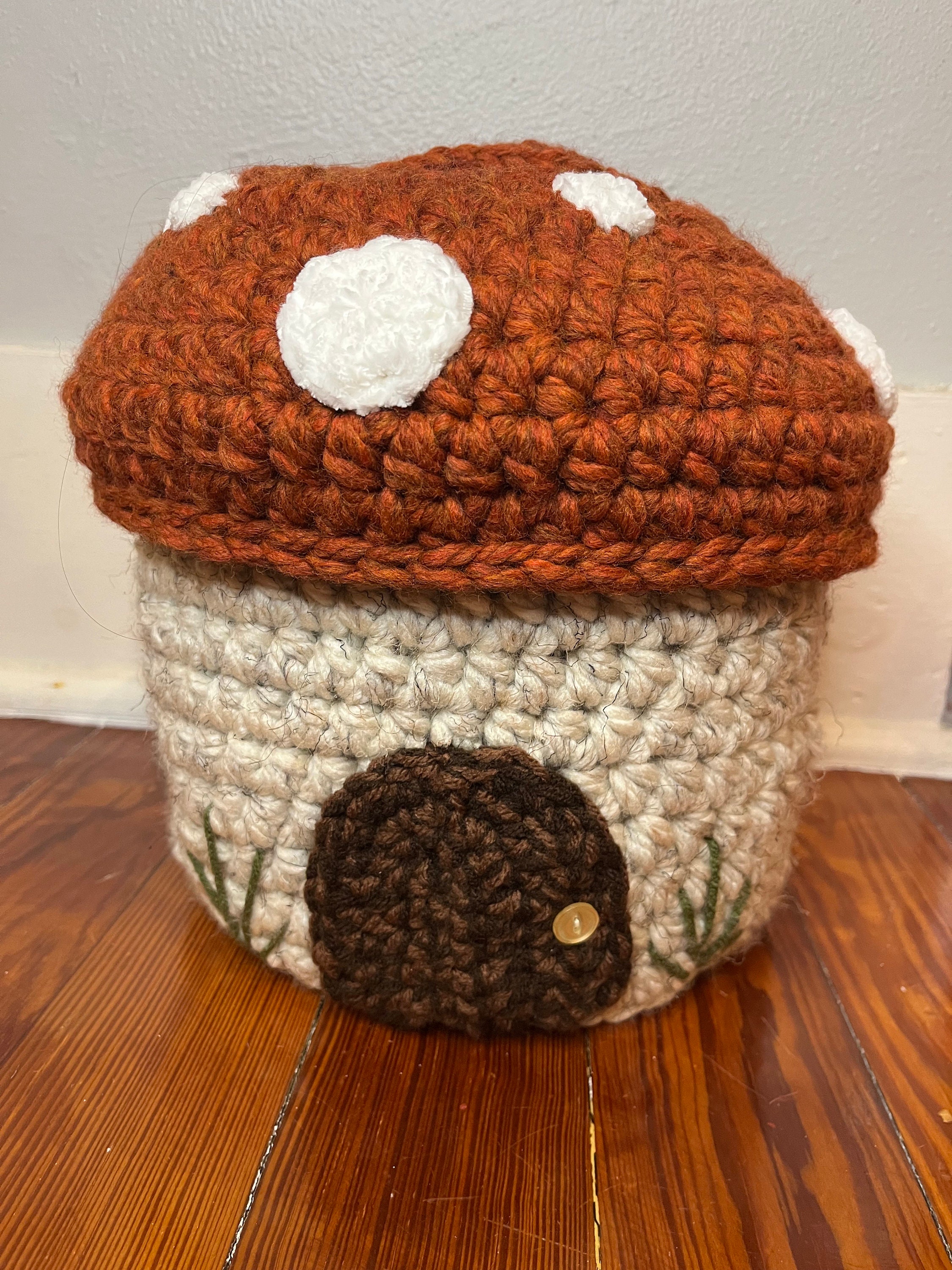 2024 Handmade Mushroom Basket Crochet 