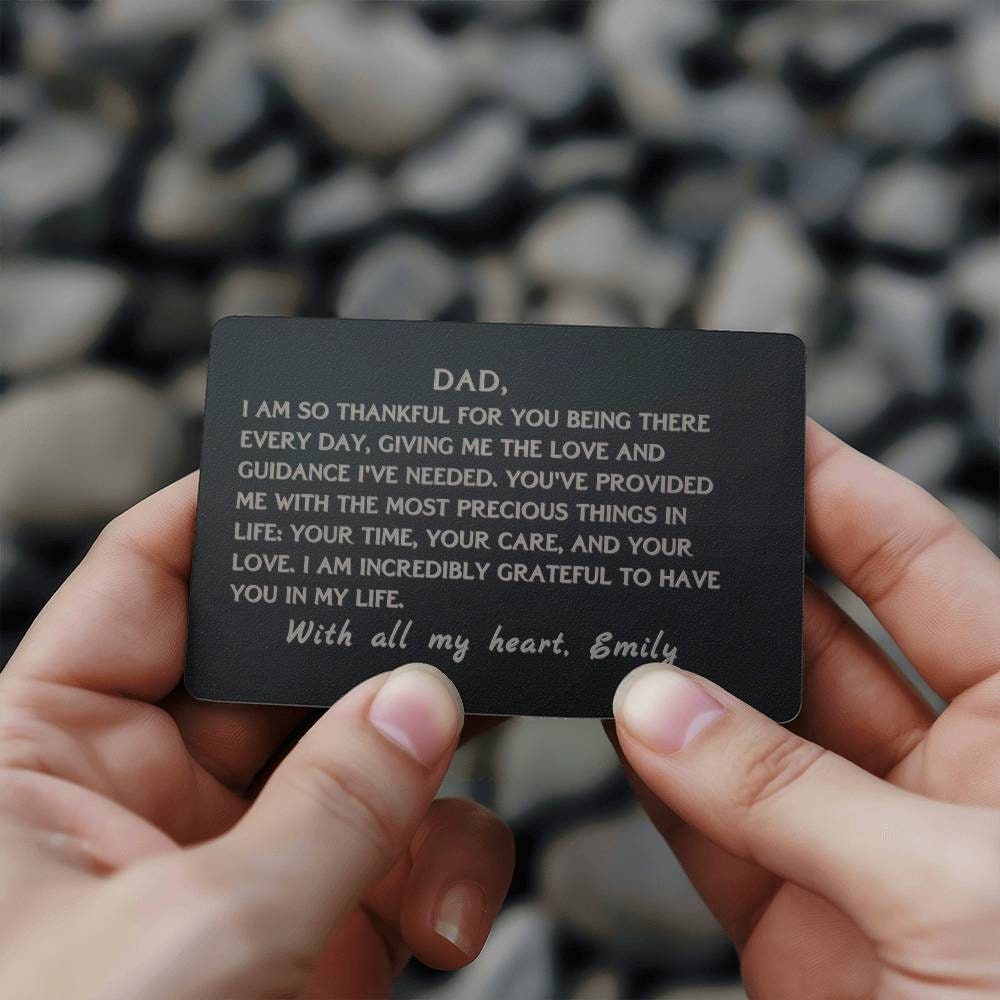Father’s Day Gift，Wallet Card for Dad