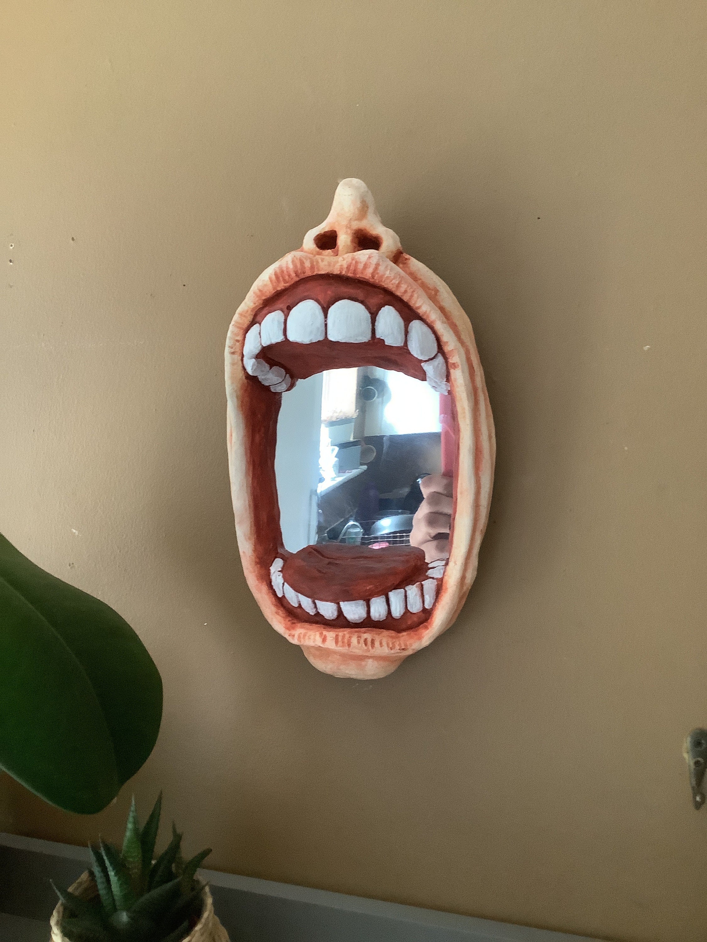 Funny Gothic Gaping Gob  Acrylic Mirror