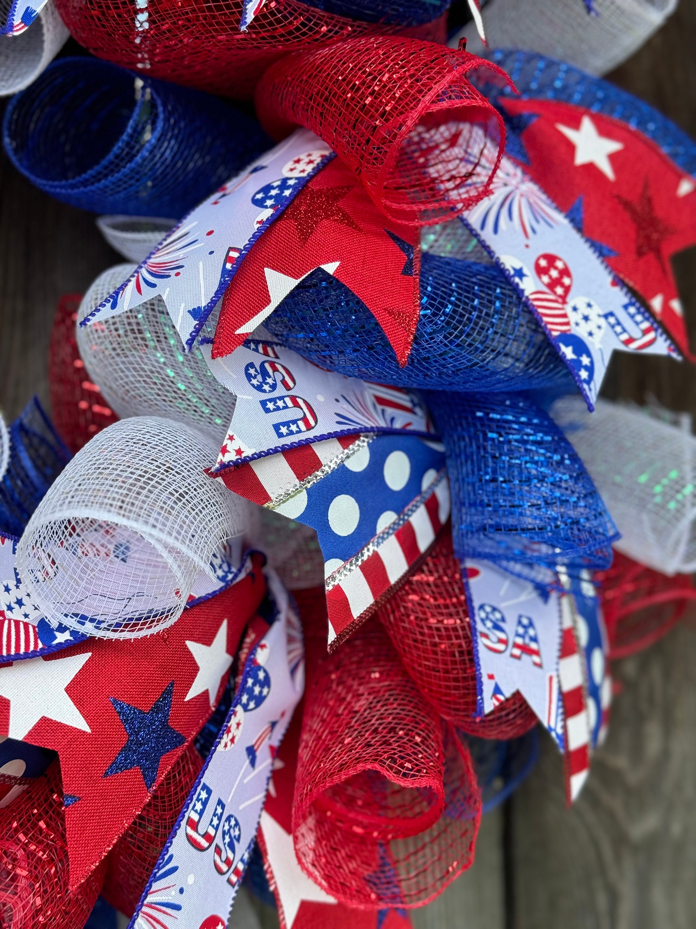 Independence Day，2024 Red White and Blue Wreath 