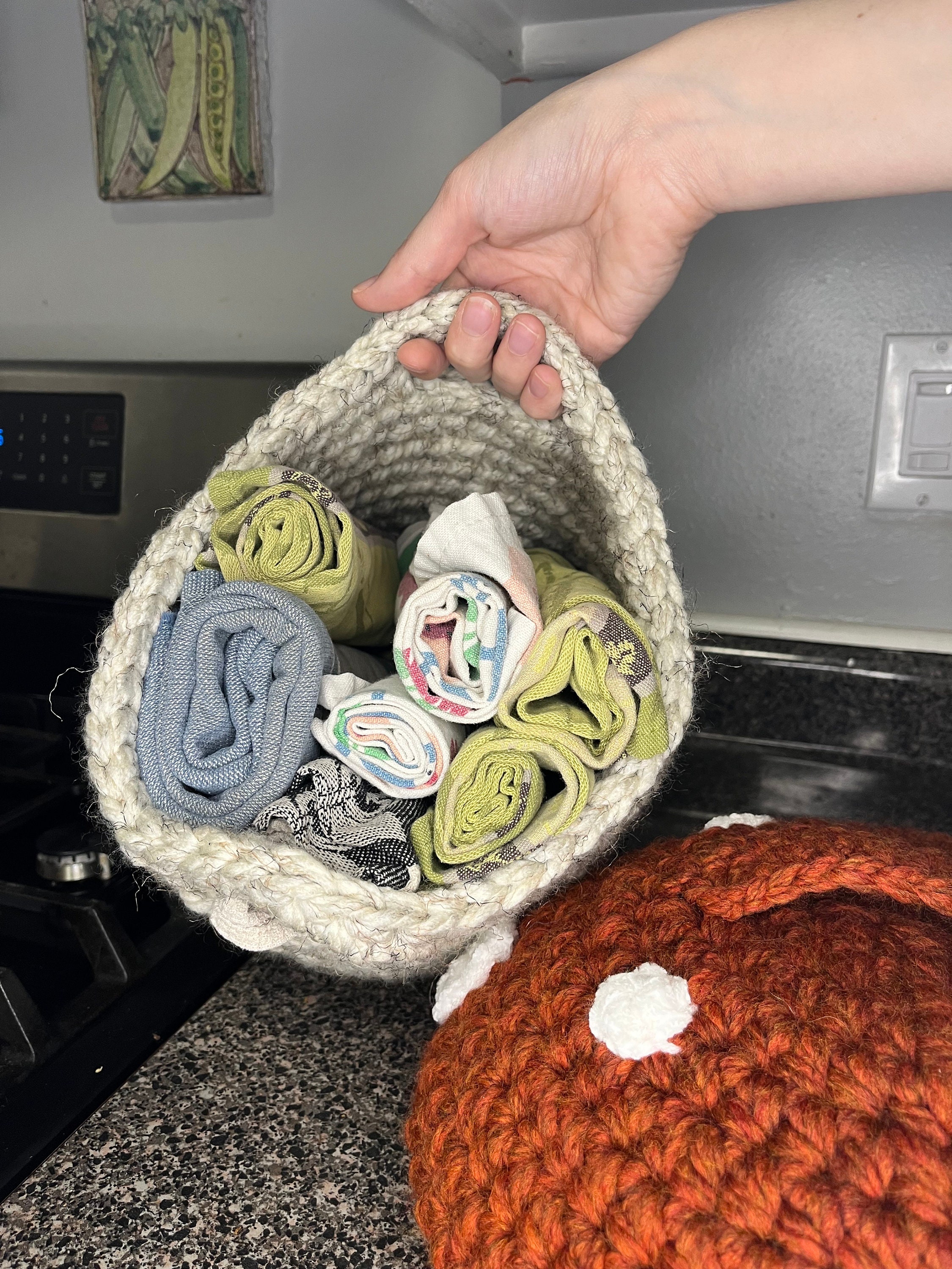 2024 Handmade Mushroom Basket Crochet 