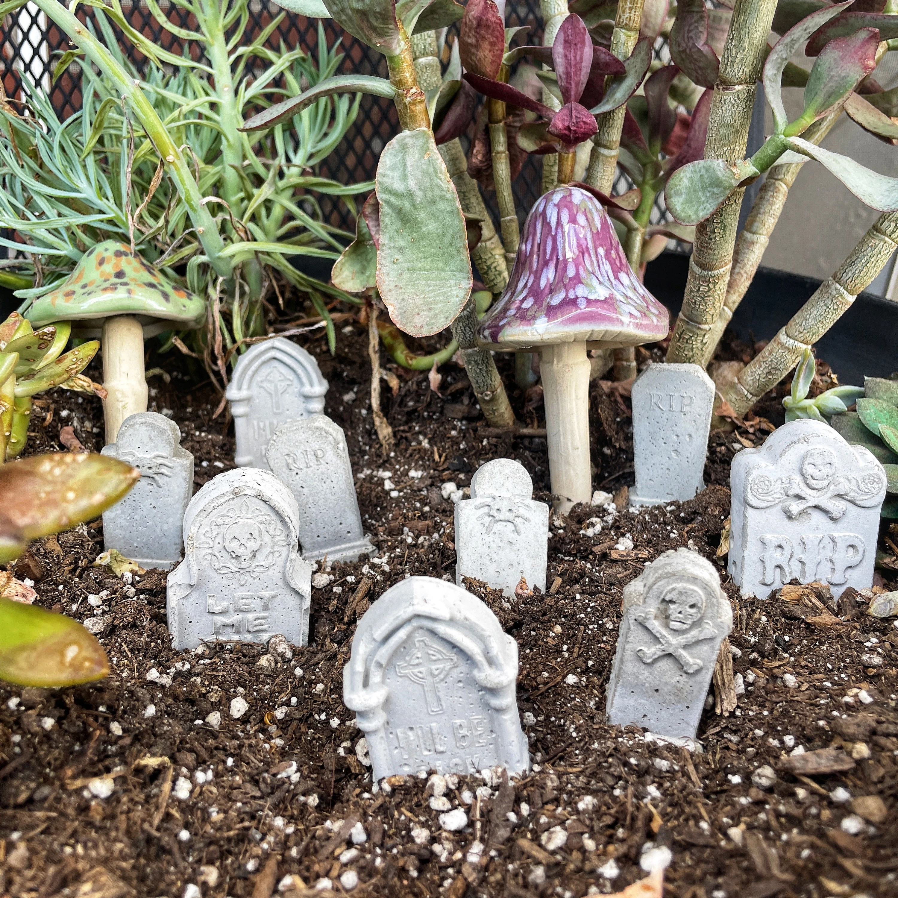 Mini Tombstones Concrete Garden Decorations
