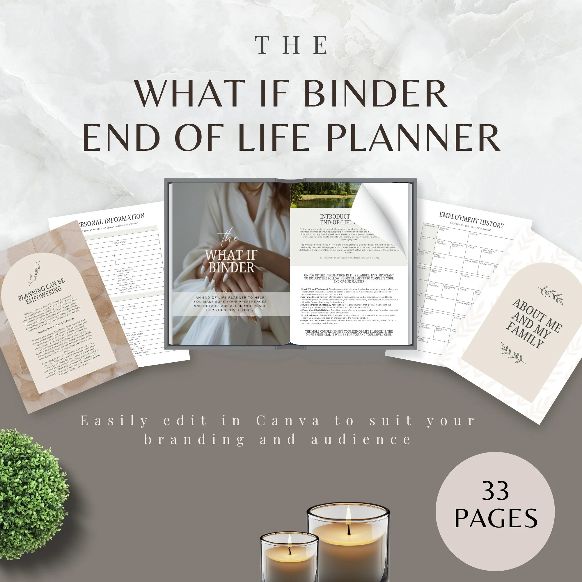 What If Binder. End Of Life Planner