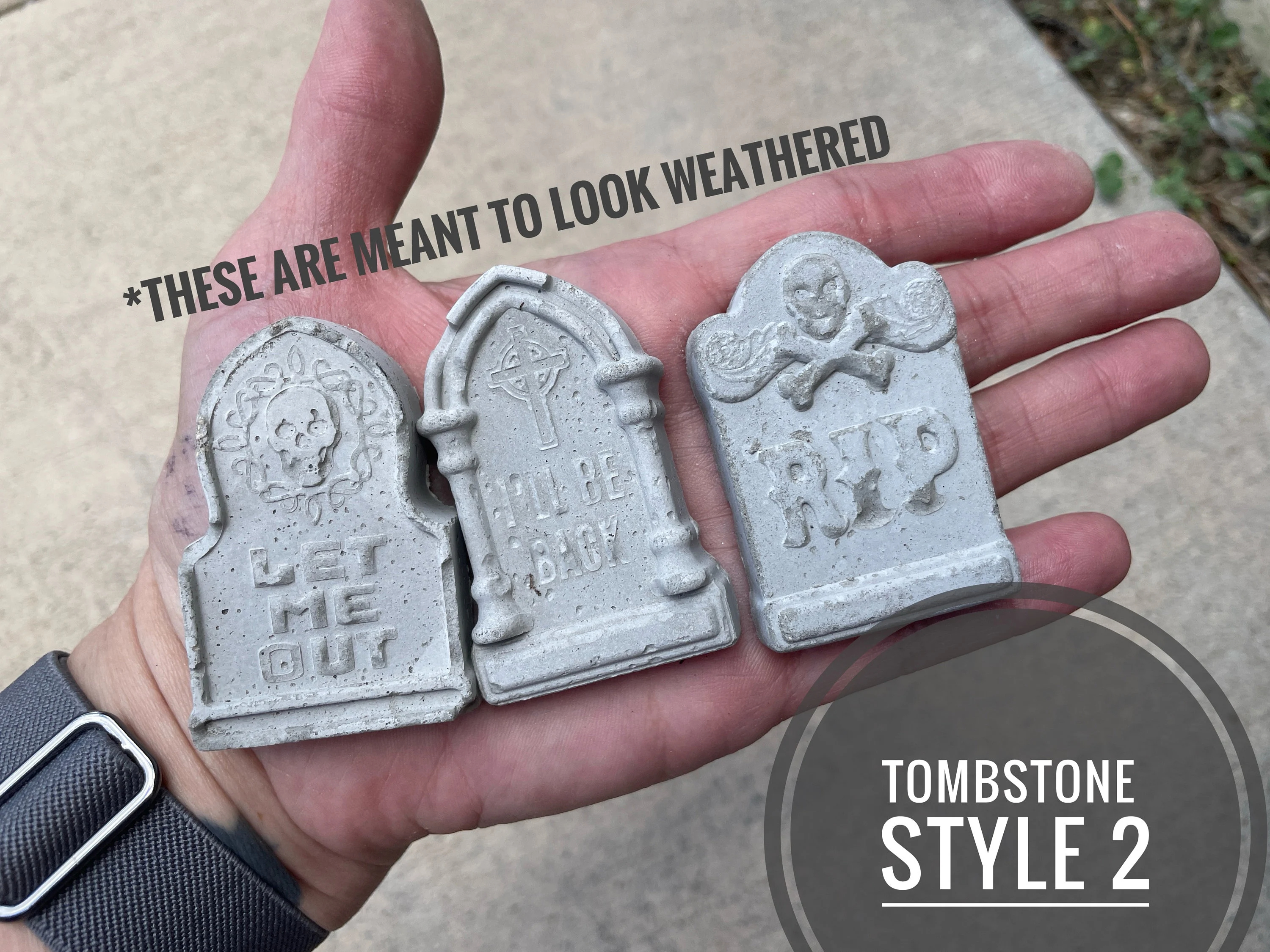 Mini Tombstones Concrete Garden Decorations