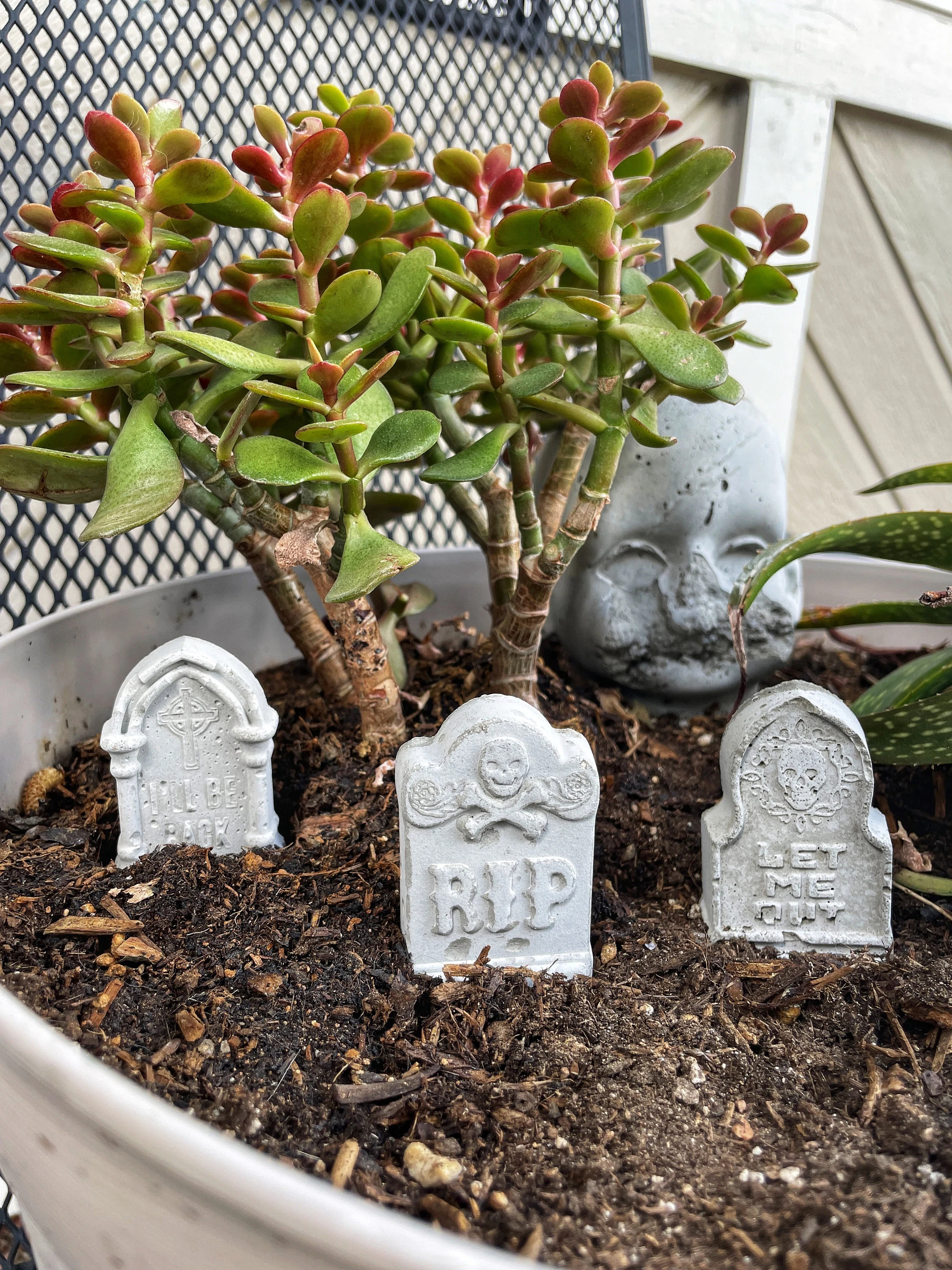 Mini Tombstones Concrete Garden Decorations