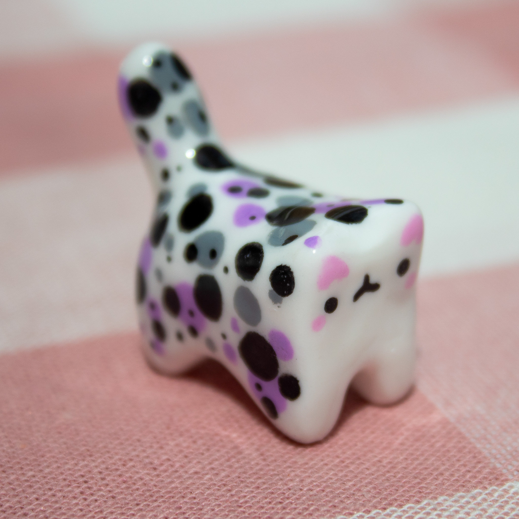 Handmade Painted Cute Quirky Clay Kitty Cat Figurine