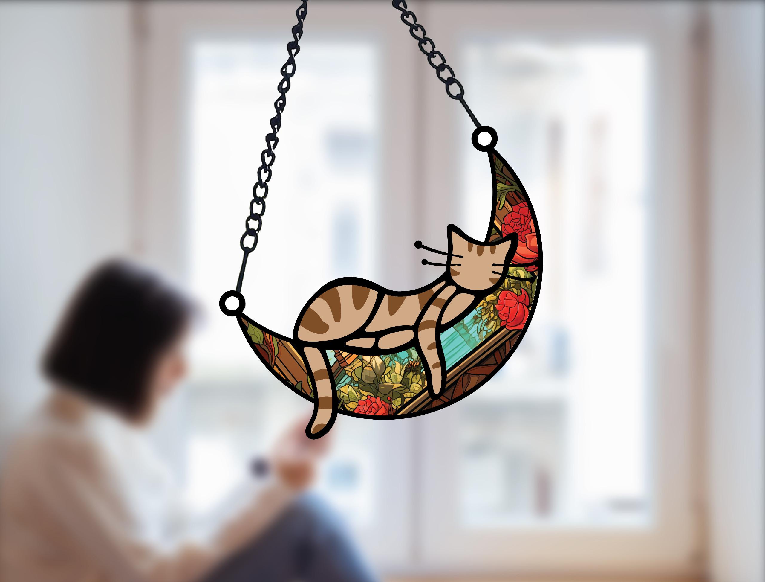 ✨Sleeping Cat on Moon Memorial Ornament✨