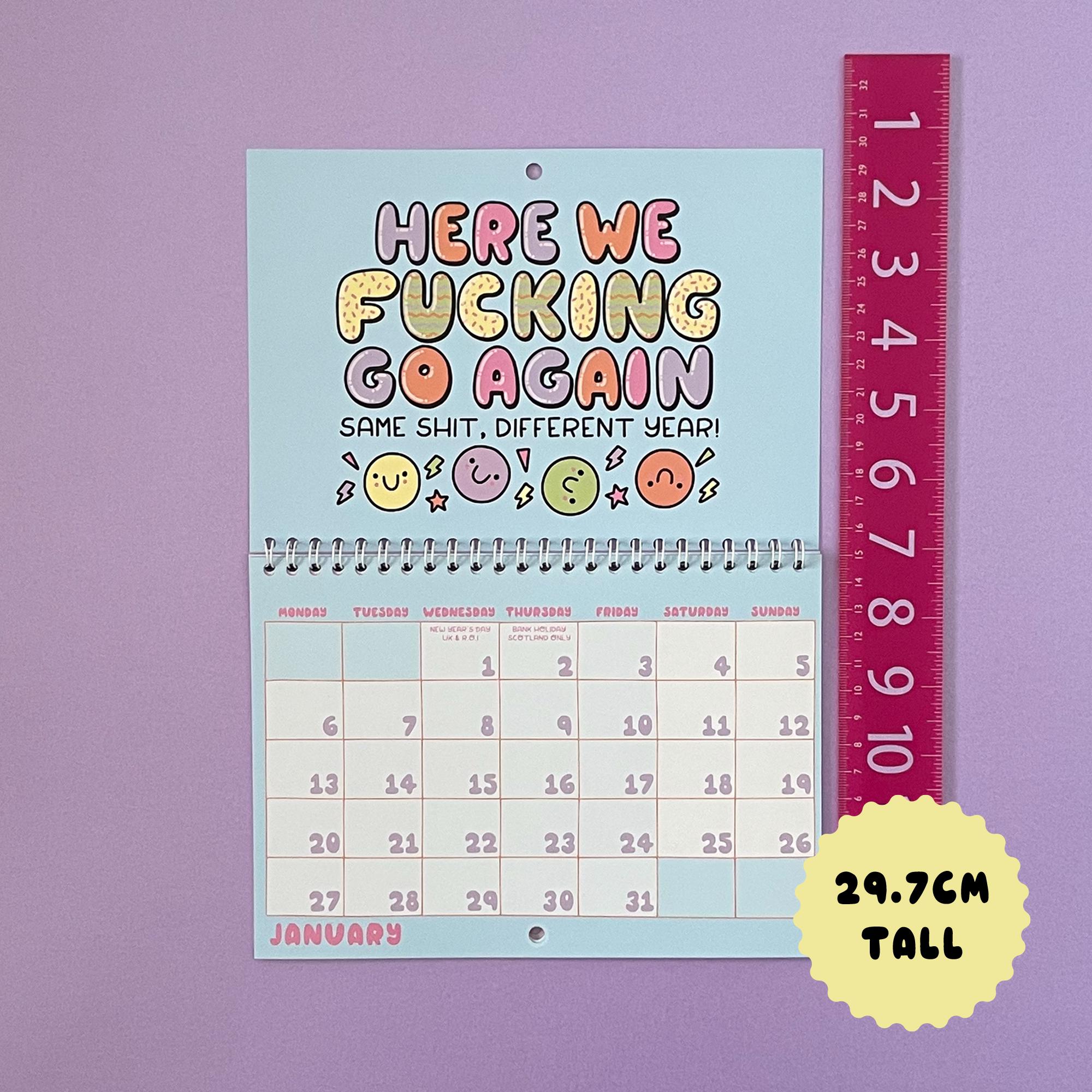 ✨ 2025 F*cking Calendar - Double Page Wall Calendar ✨