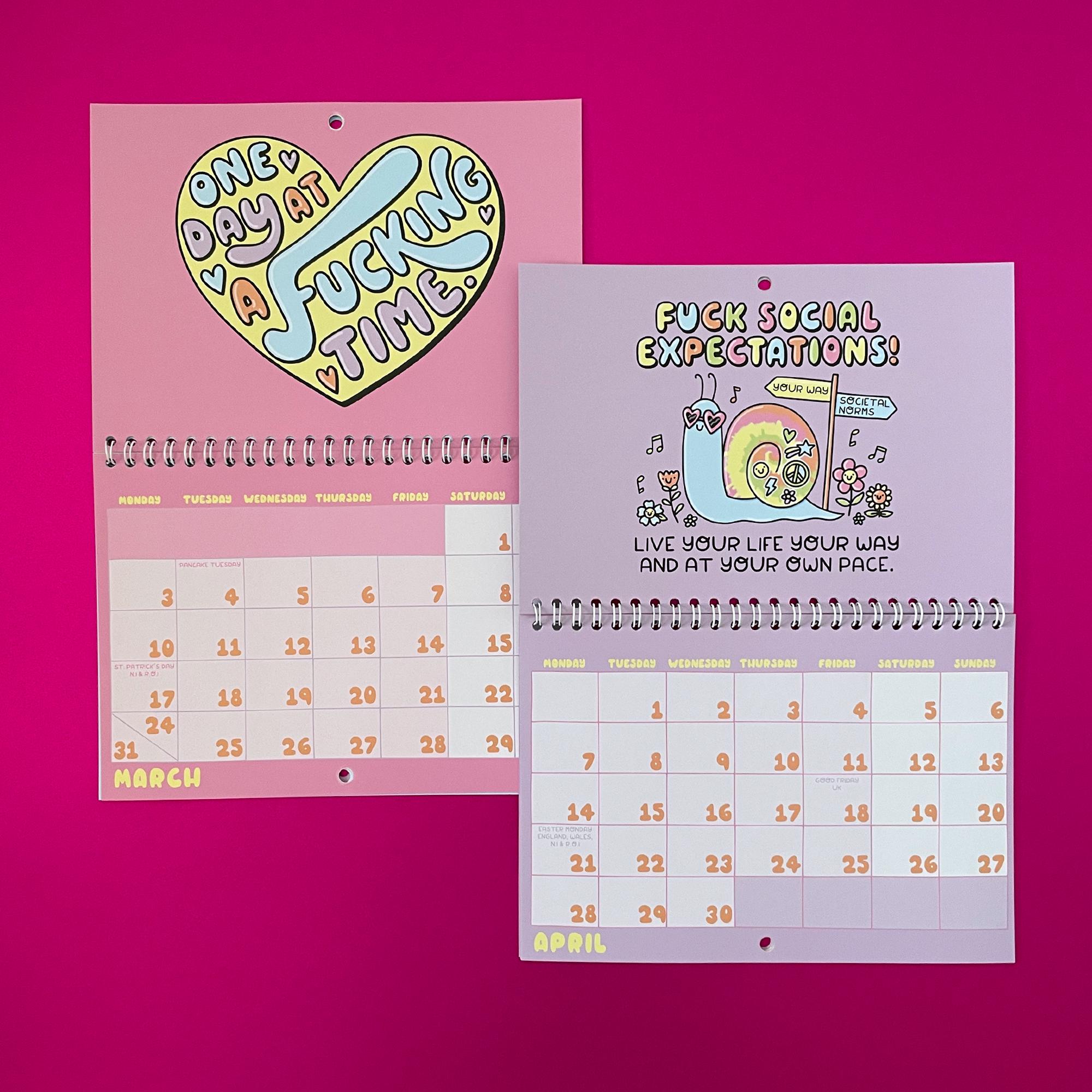 ✨ 2025 F*cking Calendar - Double Page Wall Calendar ✨
