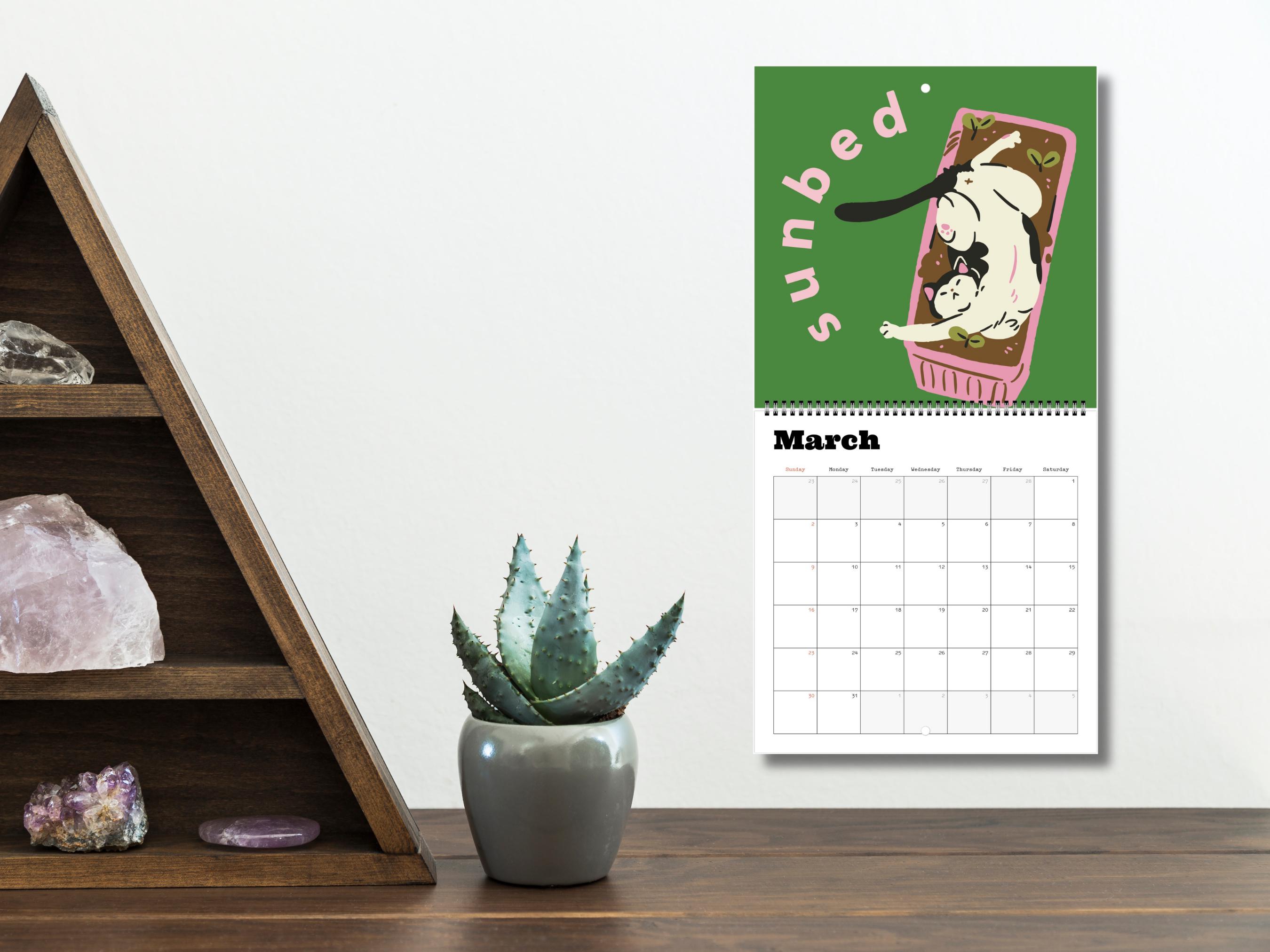 ✨2025 Funny Cat Art Calendar - Hilarious Monthly Wall Calendar✨