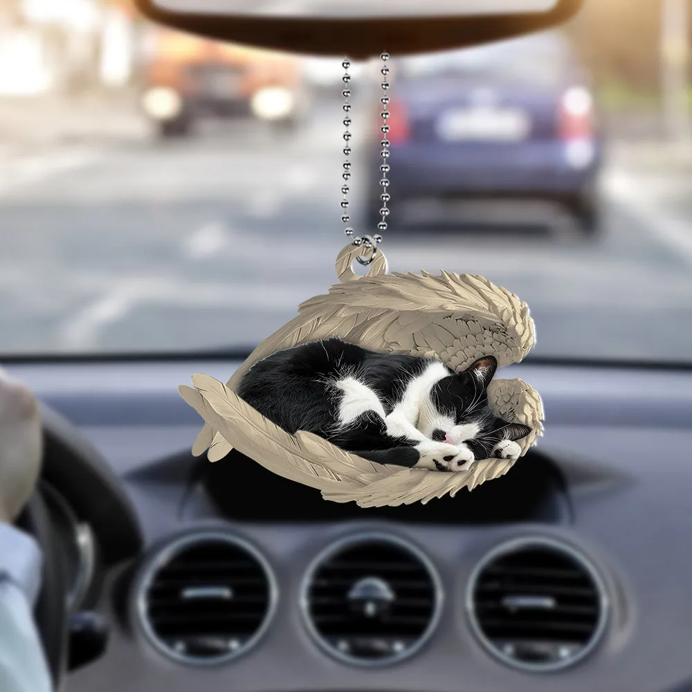 ✨Christmas Tuxedo Cat Sleeping Angel Ornament