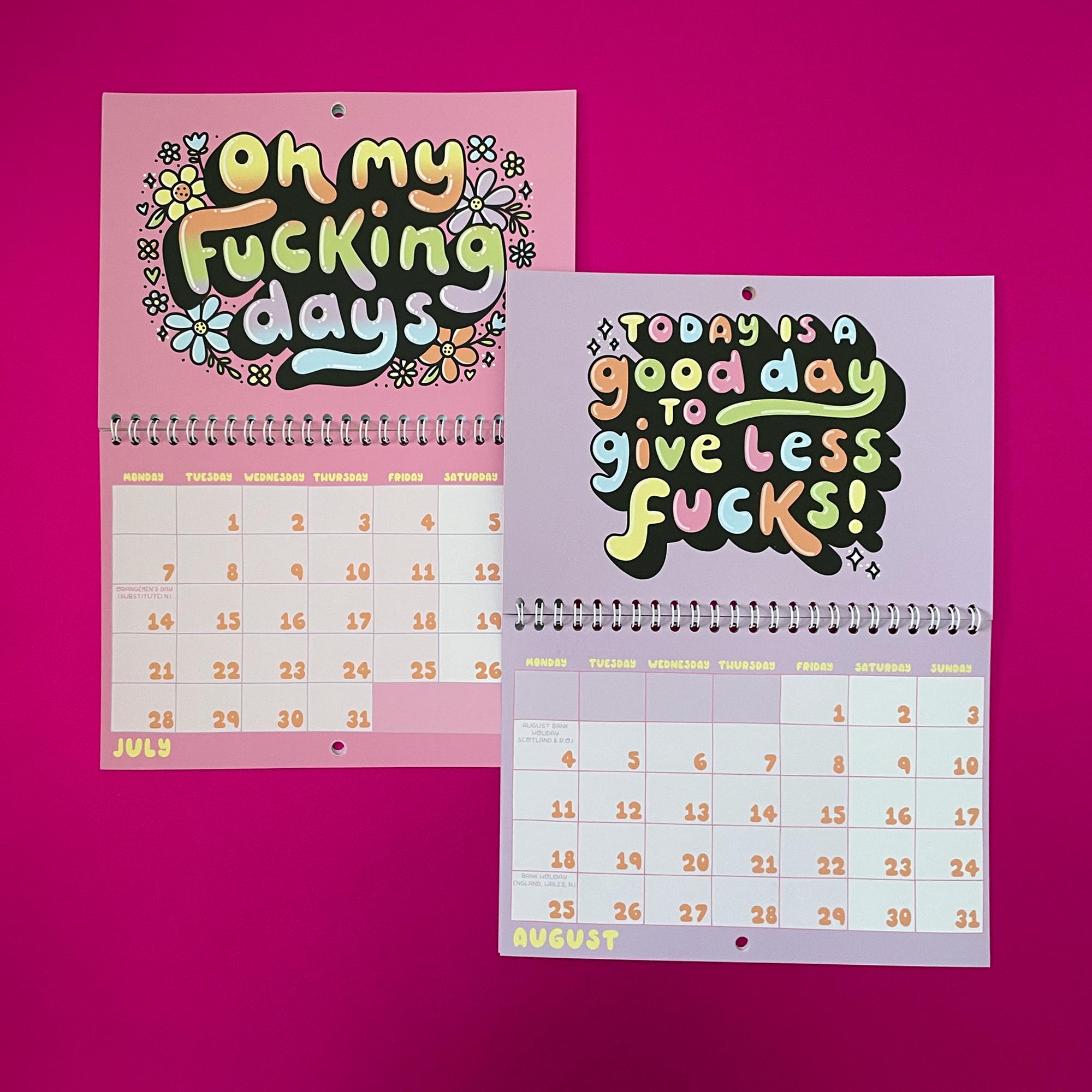 ✨ 2025 F*cking Calendar - Double Page Wall Calendar ✨