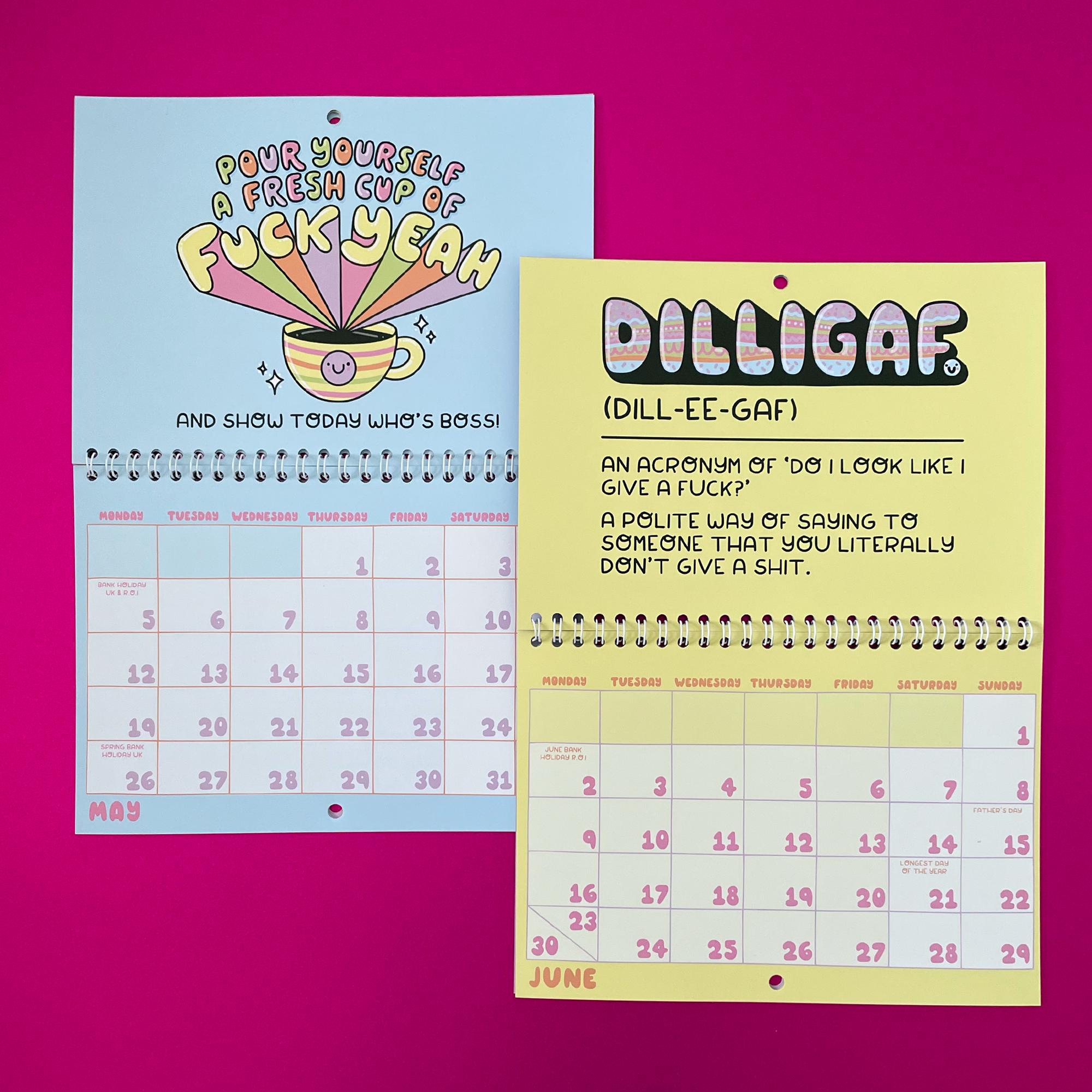 ✨ 2025 F*cking Calendar - Double Page Wall Calendar ✨